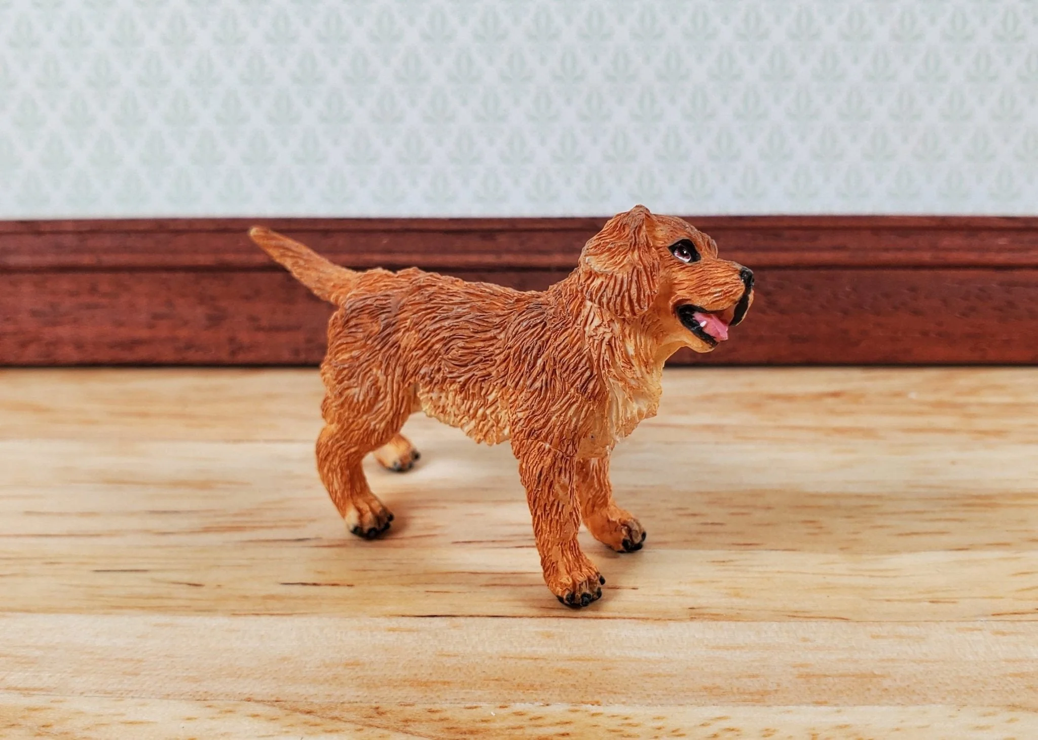 Dollhouse Golden Retriever Puppy Dog Pet 1:12 Scale Miniature Animal - Image 3