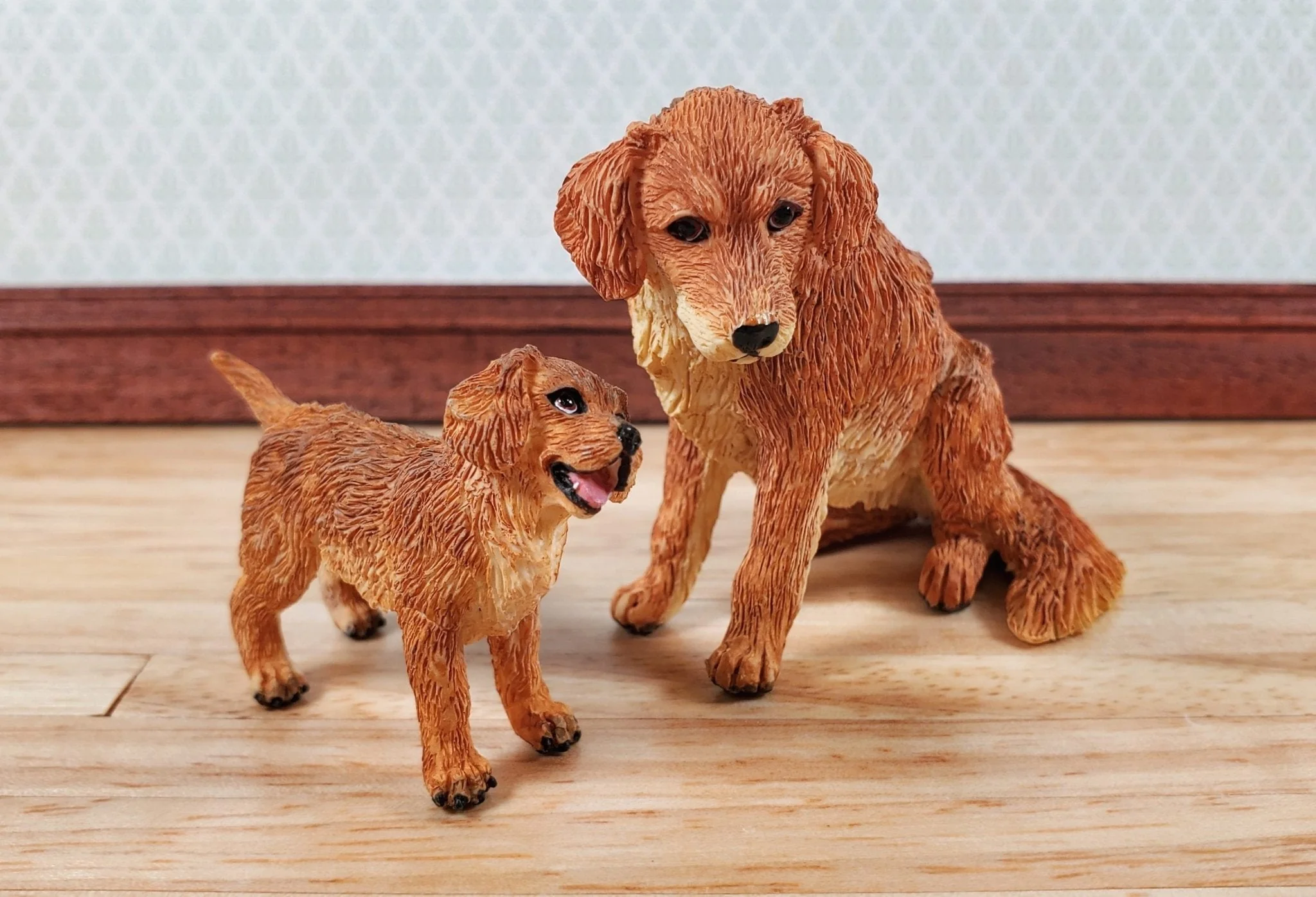Dollhouse Golden Retriever Puppy Dog Pet 1:12 Scale Miniature Animal - Image 4