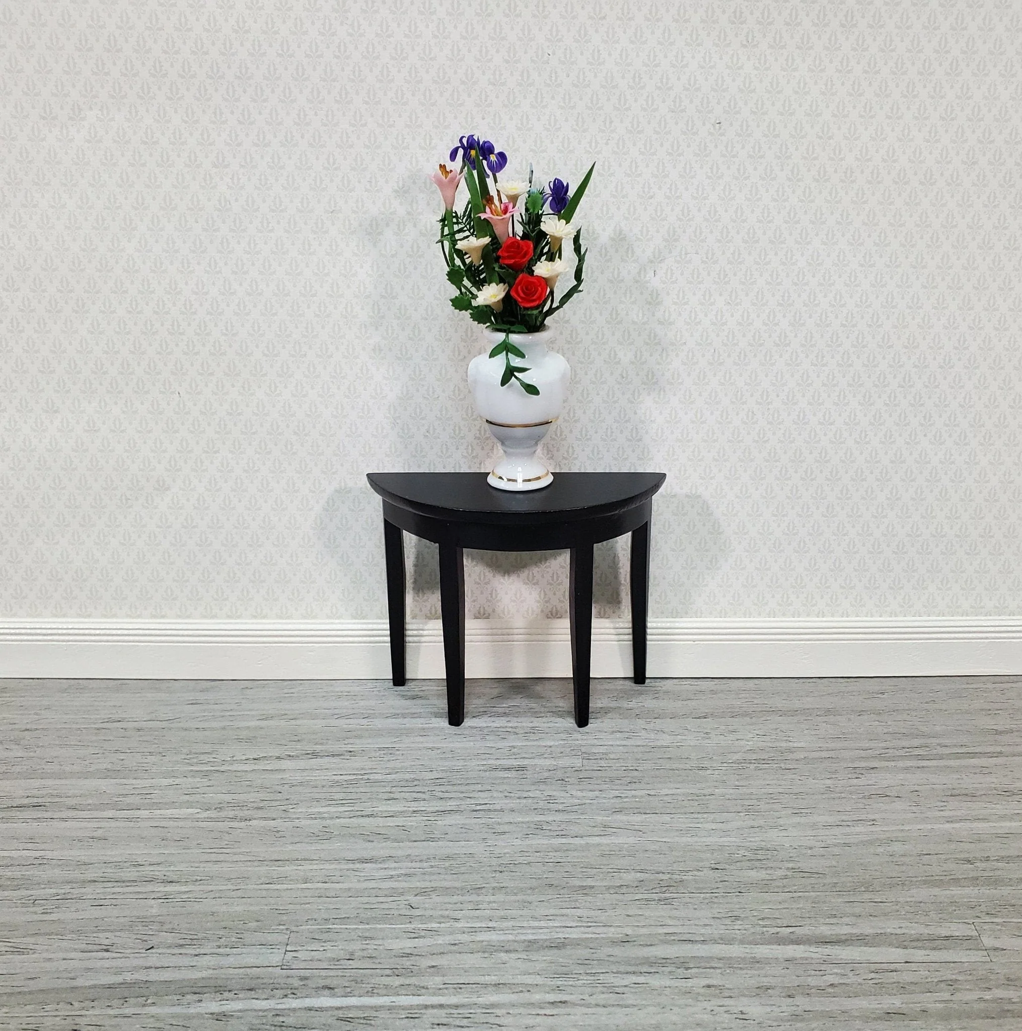 Dollhouse Gray Flooring Wood Floor 3/8" Wide Planks 1:12 Scale Miniature Peel & Stick - Image 3