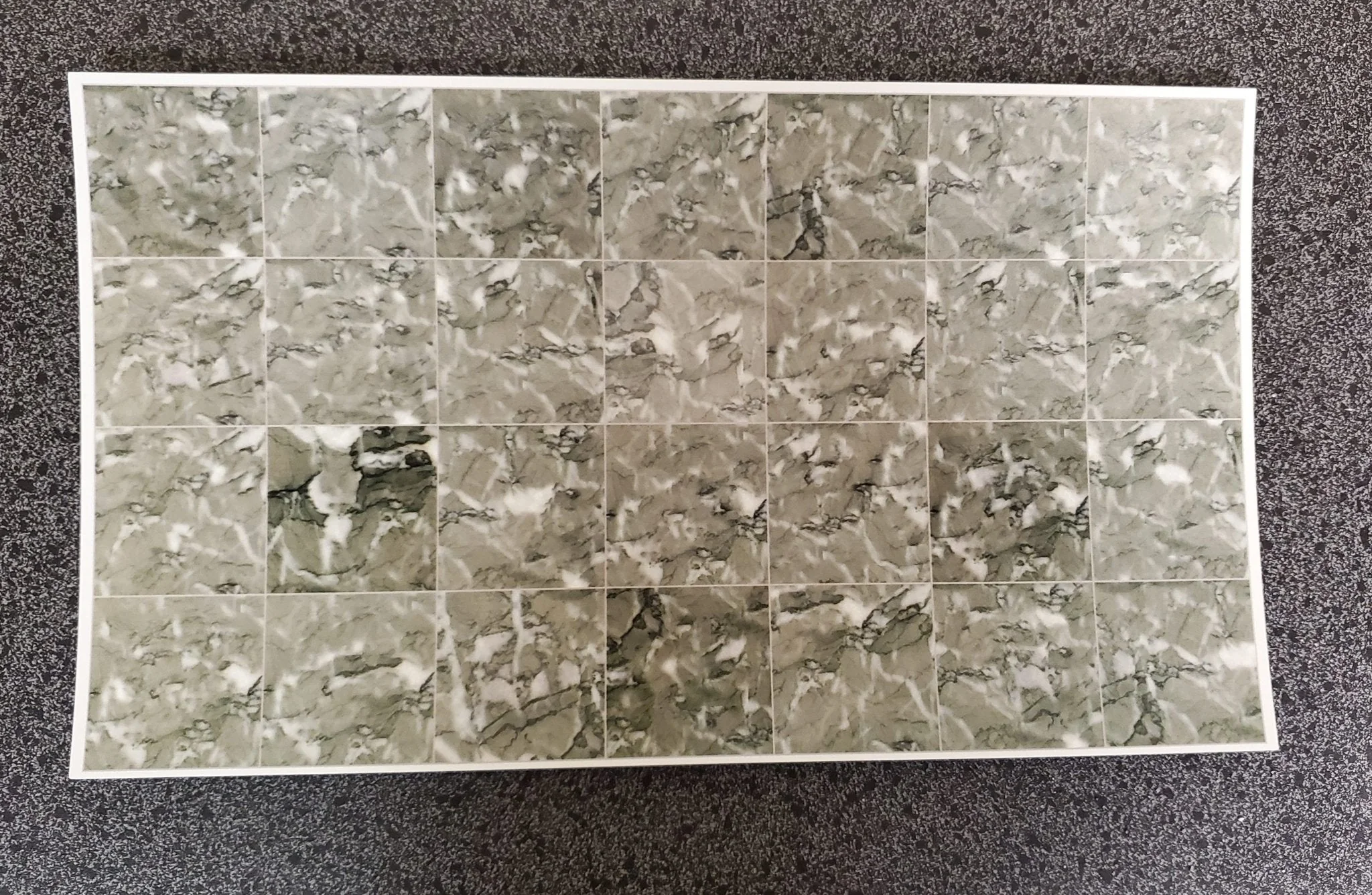 Dollhouse Gray Marble Tile Floor Card 1:12 Scale Miniature Flooring World Model - Image 3
