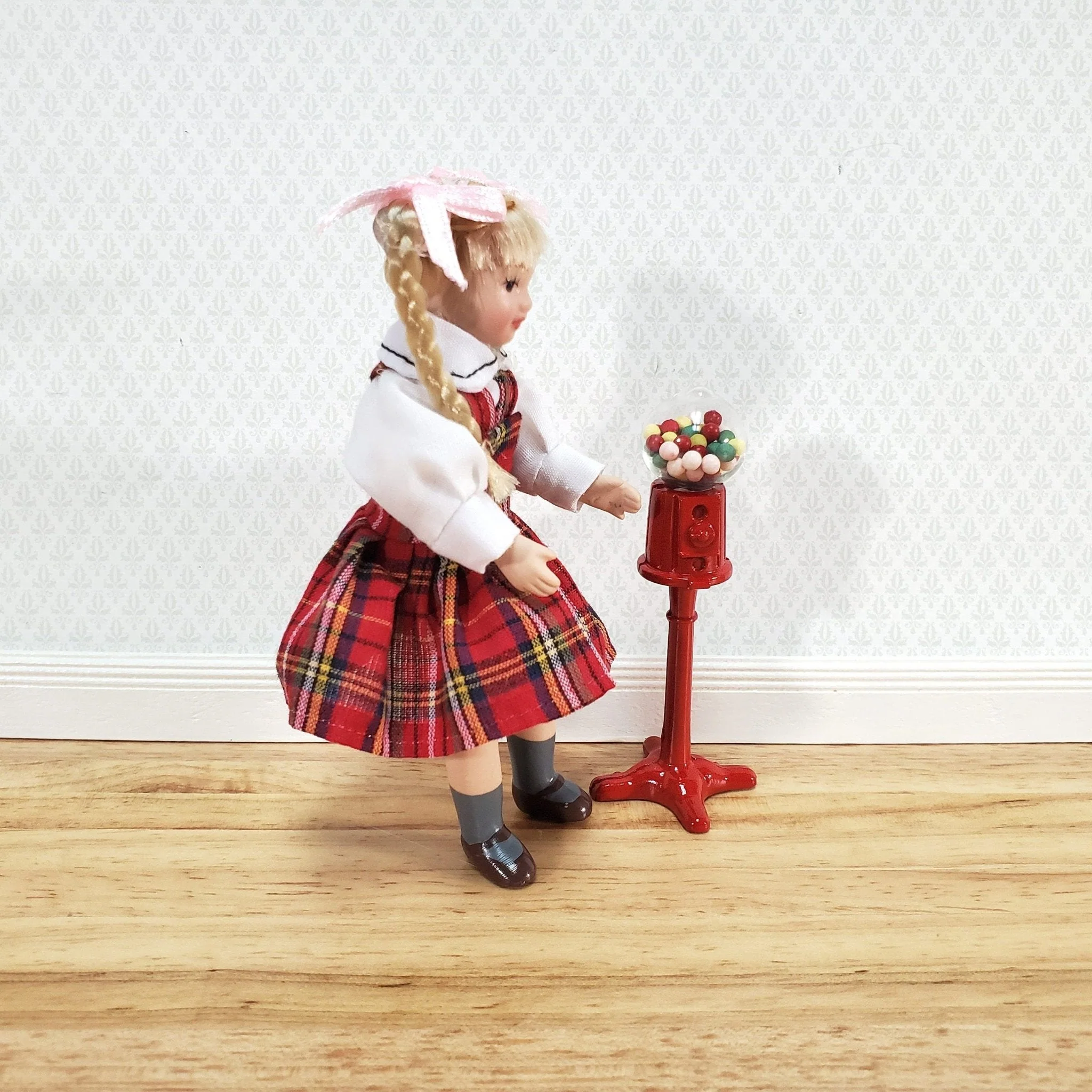 Dollhouse Gumball Machine Dispenser Vending Machine on Stand 1:12 Scale Miniature - Image 4