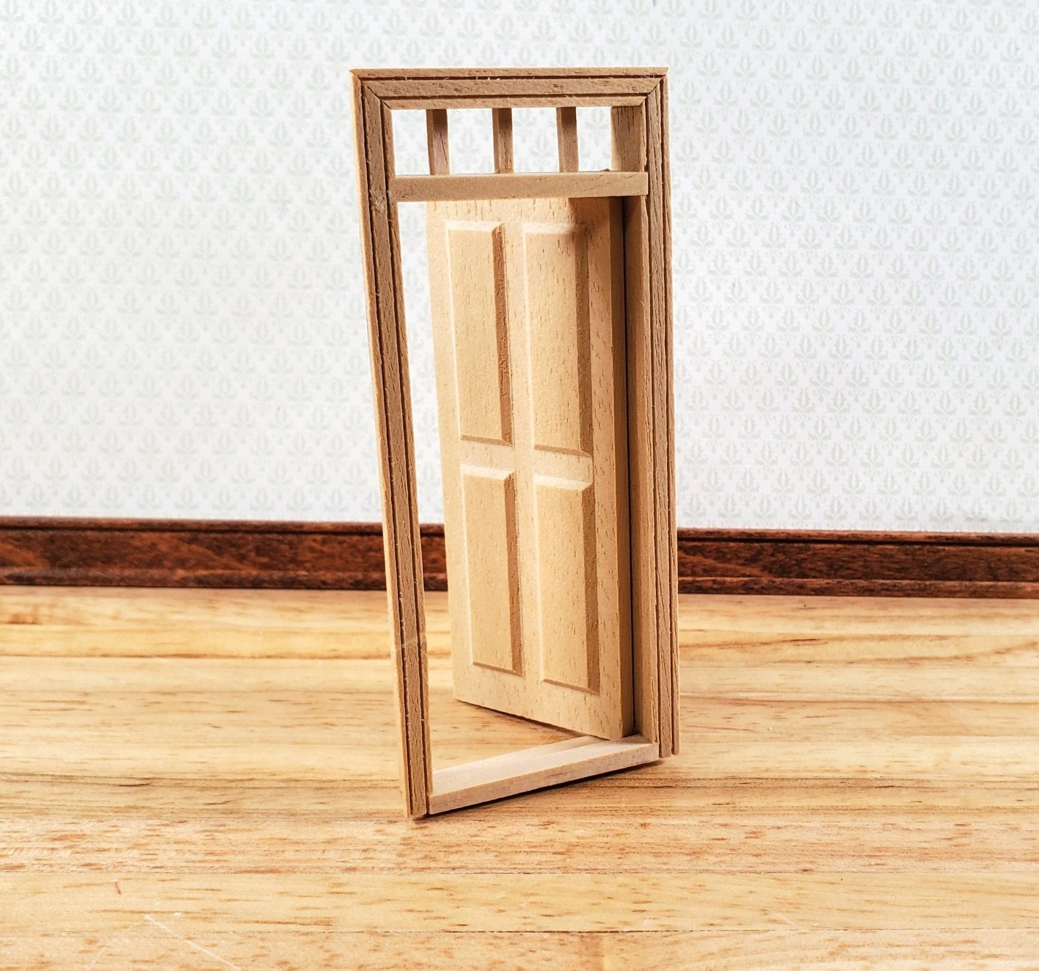 Dollhouse HALF SCALE 1:24 Exterior Door Wood HWH6001 Houseworks - Image 2