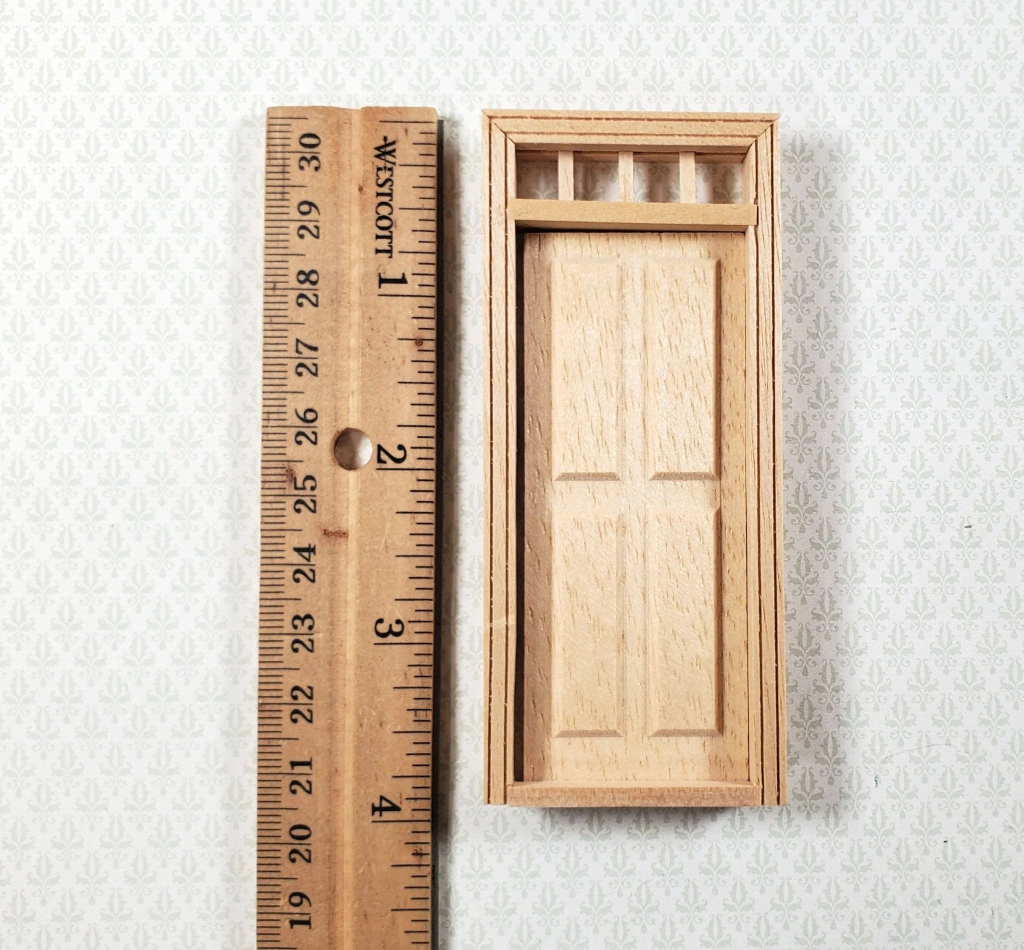 Dollhouse HALF SCALE 1:24 Exterior Door Wood HWH6001 Houseworks - Image 5