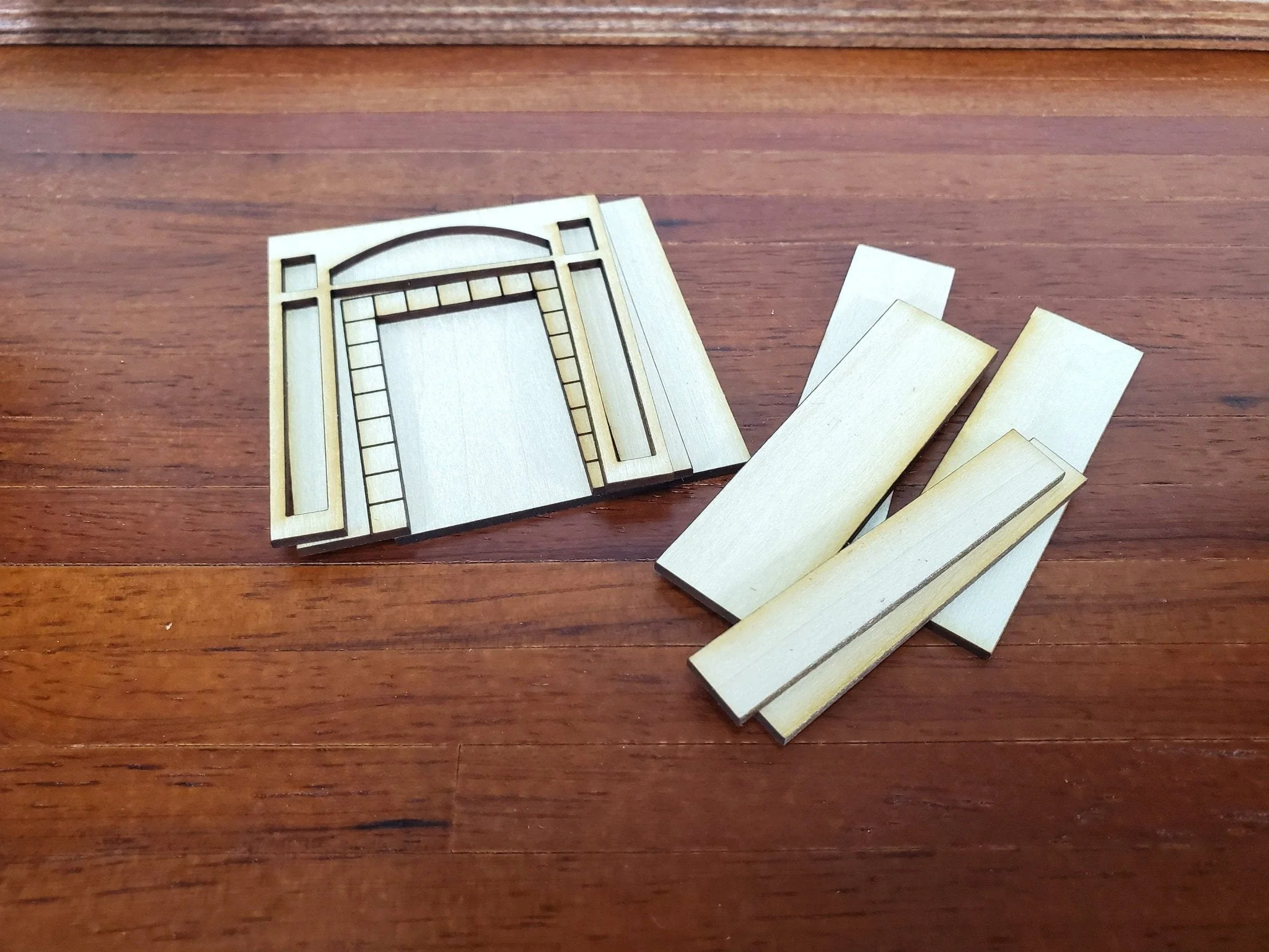 Dollhouse HALF SCALE Arts & Crafts Fireplace Miniature Kit 1:24 Scale DIY - Image 3