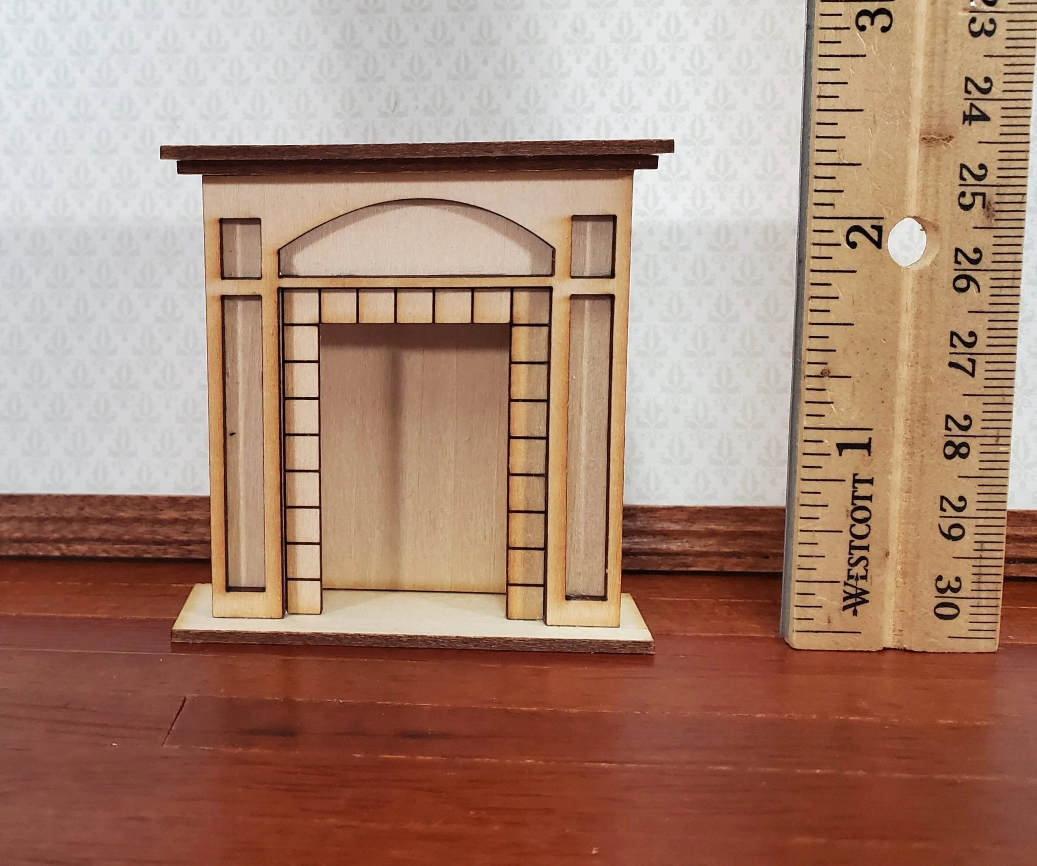 Dollhouse HALF SCALE Arts & Crafts Fireplace Miniature Kit 1:24 Scale DIY - Image 4