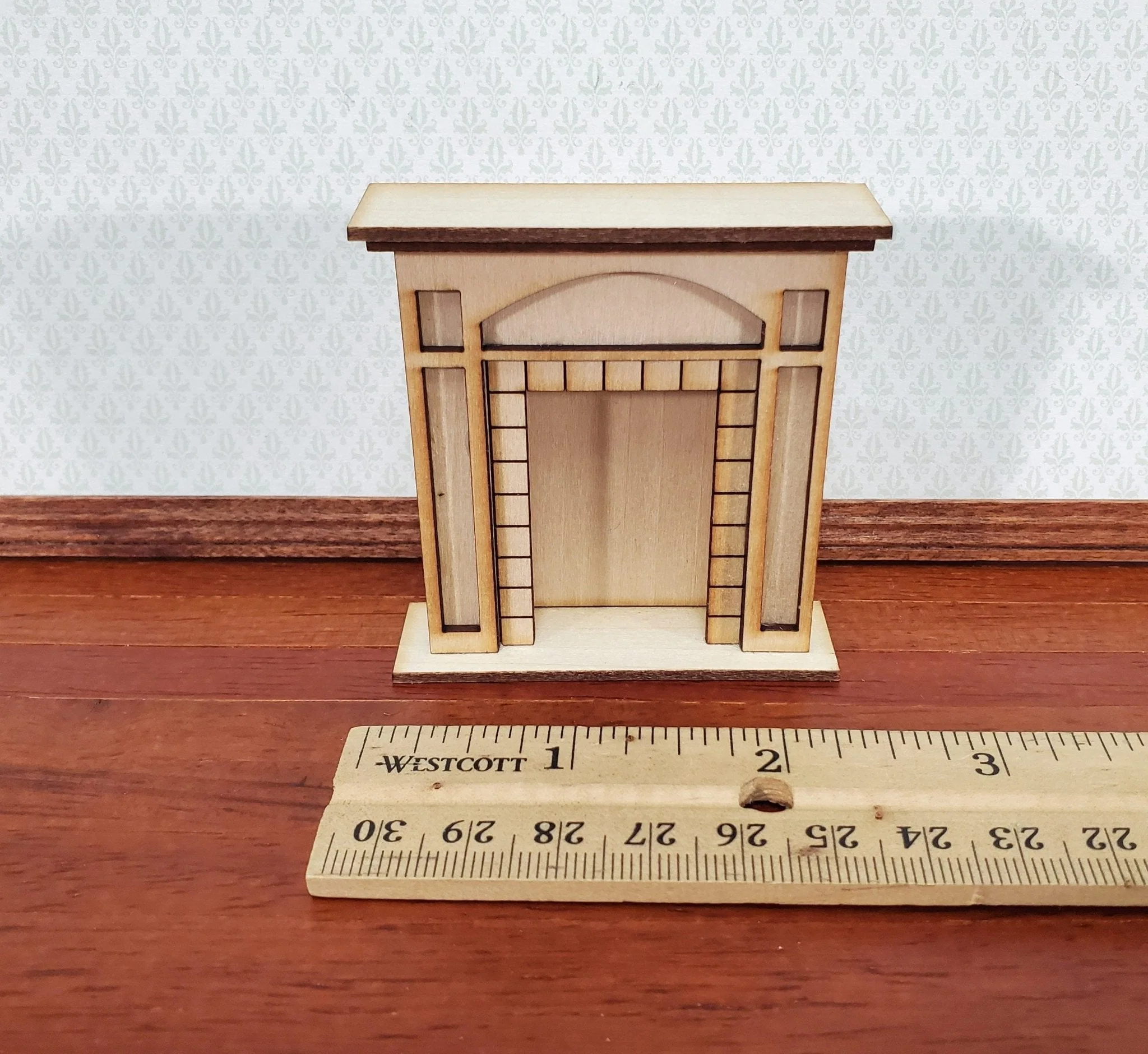 Dollhouse HALF SCALE Arts & Crafts Fireplace Miniature Kit 1:24 Scale DIY - Image 5