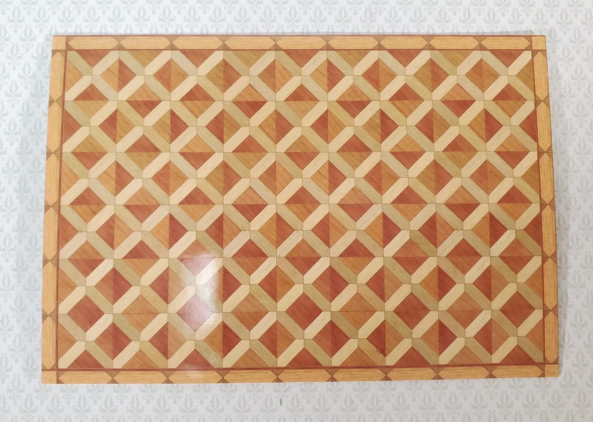 Dollhouse HALF SCALE Faux Parquet Wood Floor Flooring 1:24 Miniature World Model