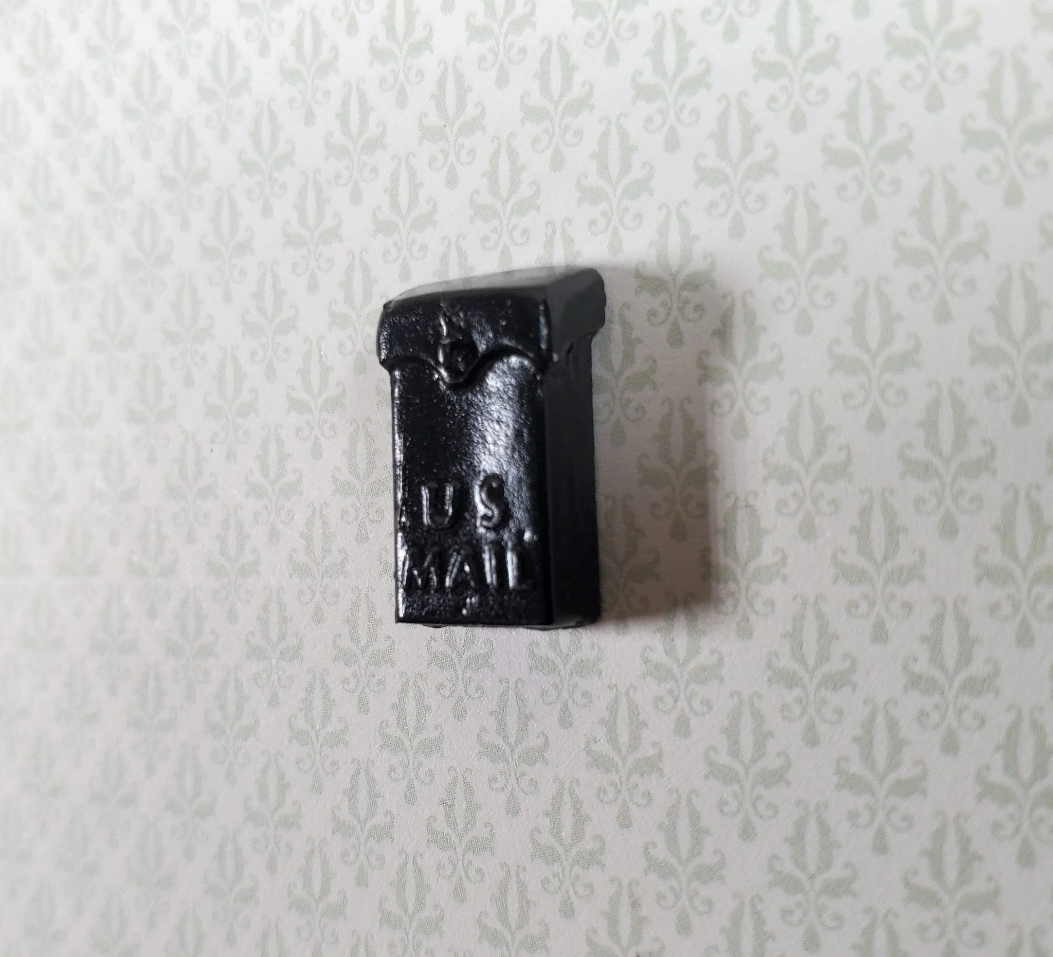 Dollhouse HALF SCALE Mailbox Black Metal 1:24 Scale Miniature Accessory - Image 3