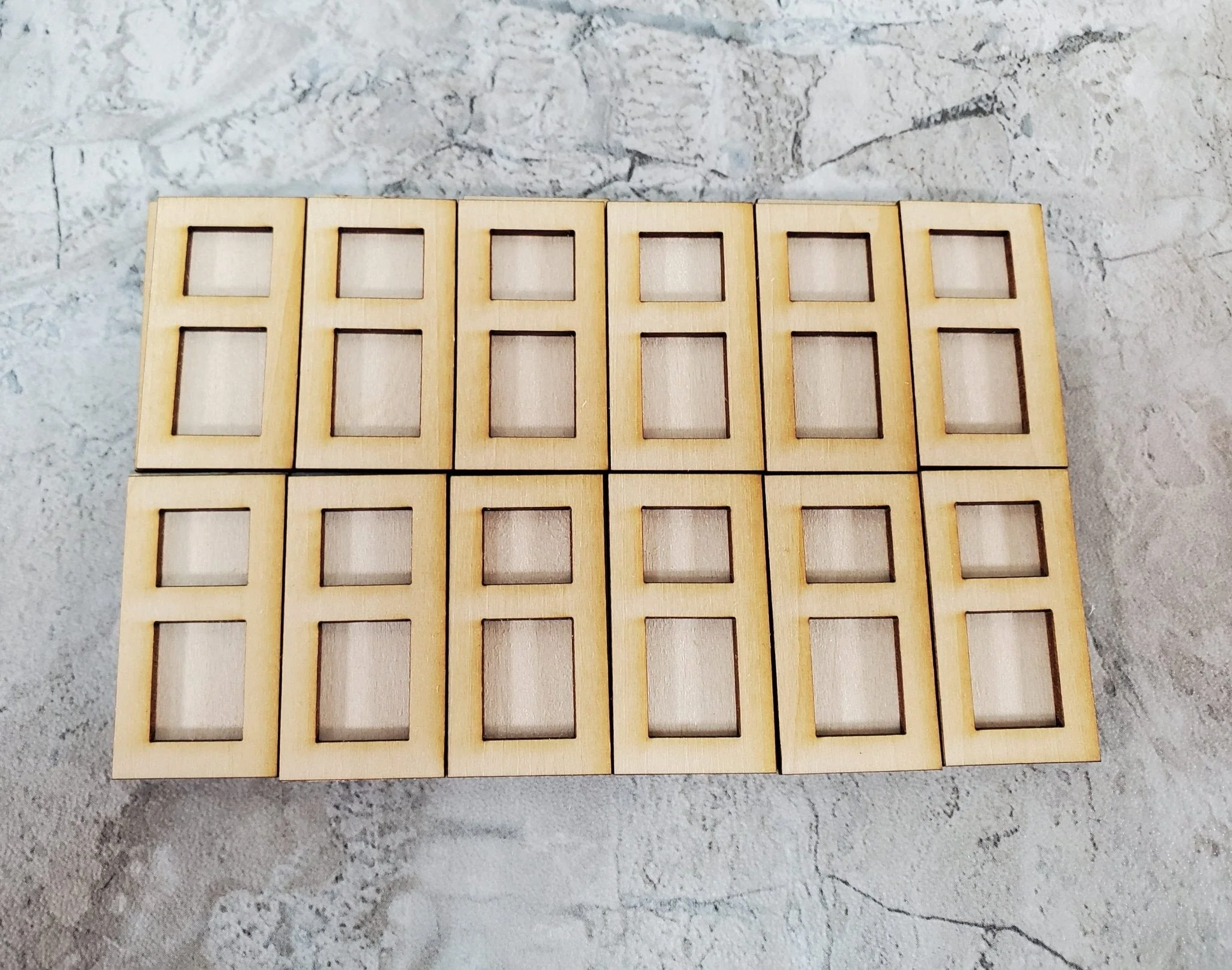 Dollhouse HALF SCALE Wall Panels 2 Layer Tudor Style Set of 12 1:24 Scale 1 1/2" Tall - Image 3