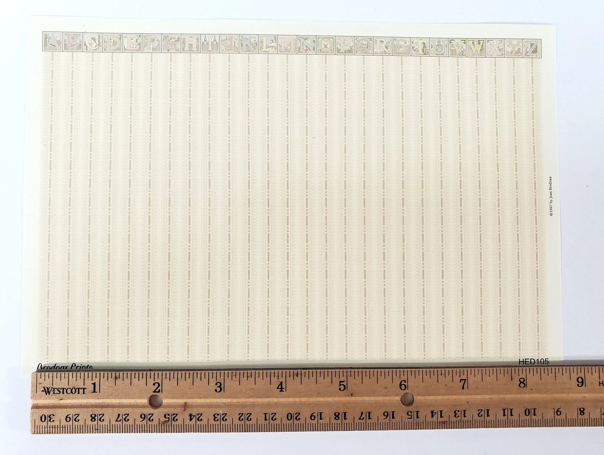 Dollhouse HALF SCALE Nursery Wallpaper 3 Sheets Alphabet "Mother Goose" 1:24 - Image 4