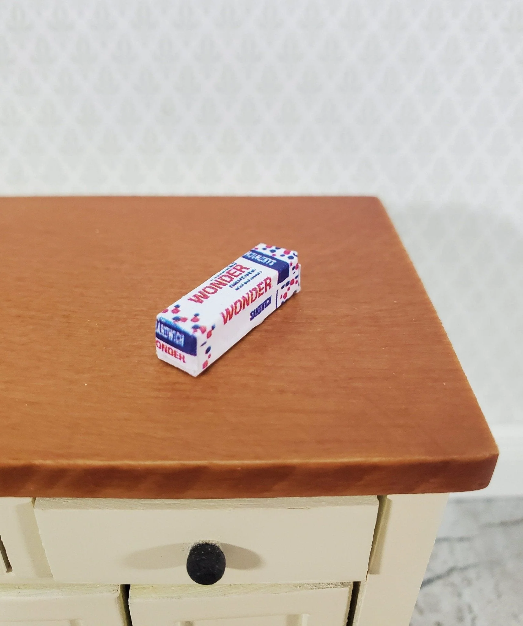 Dollhouse HALF SCALE Wonder Bread Loaf Tiny 1:24 Miniature Food 3/4" Long - Image 2