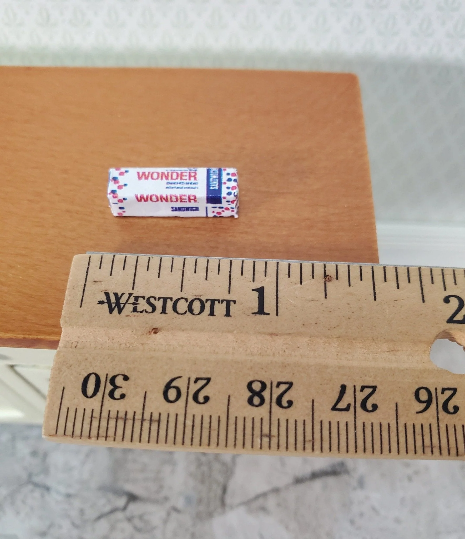 Dollhouse HALF SCALE Wonder Bread Loaf Tiny 1:24 Miniature Food 3/4" Long - Image 3
