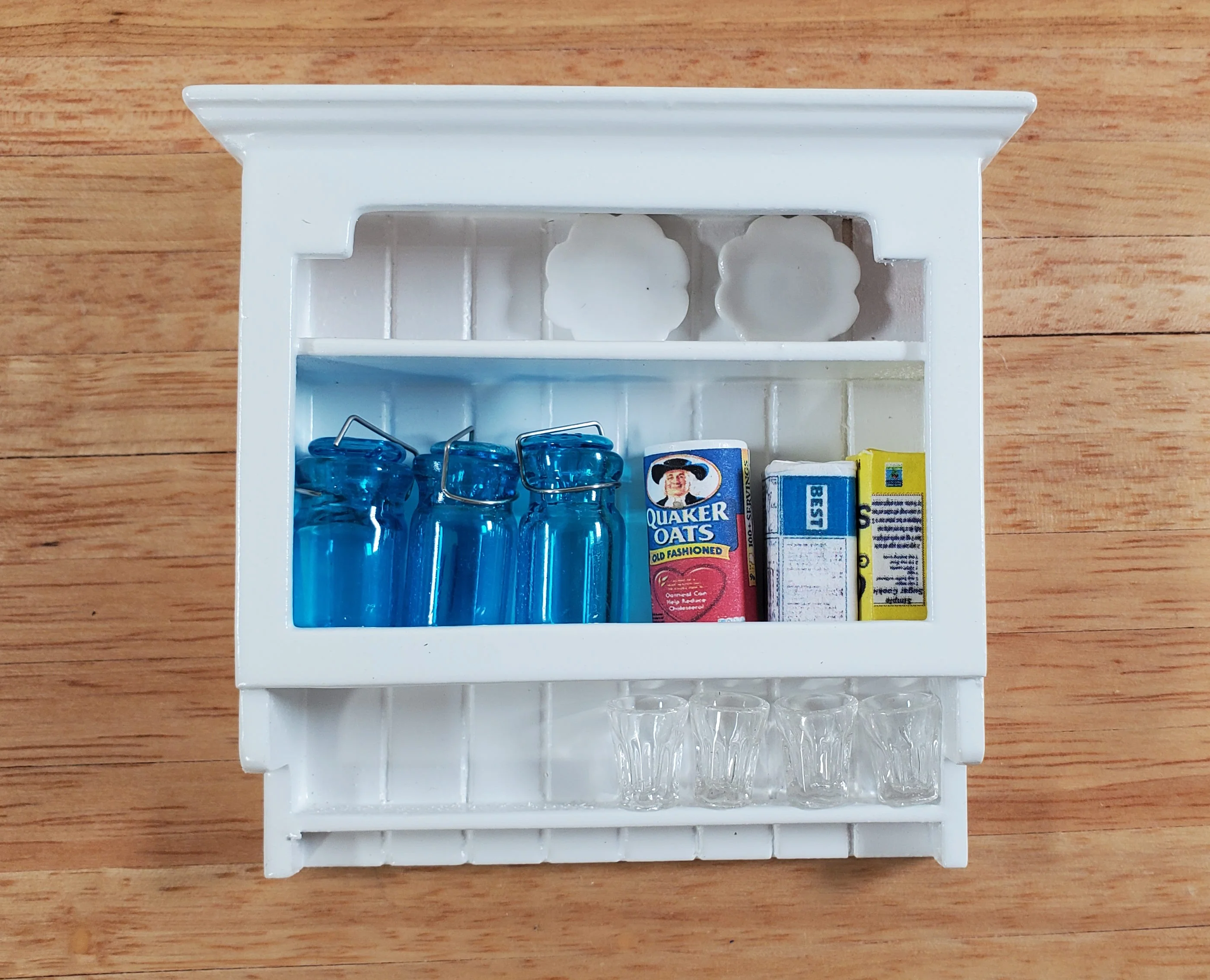 Dollhouse Hanging Shelf All White 1:12 Scale Miniature Furniture Bath or Kitchen - Image 3