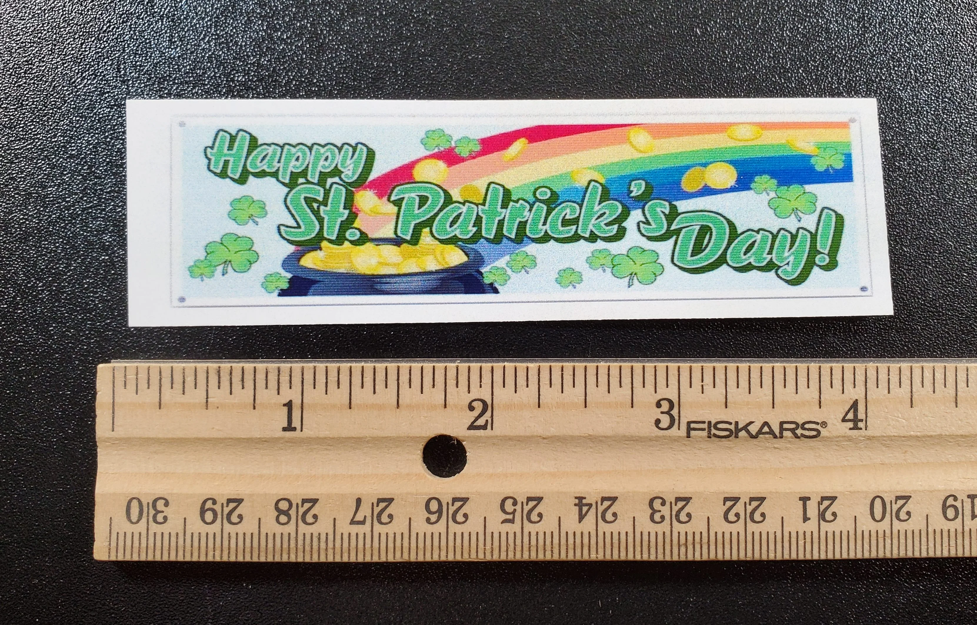 Dollhouse Happy St Patrick's Day Banner 1:12 Scale Miniature - Image 2