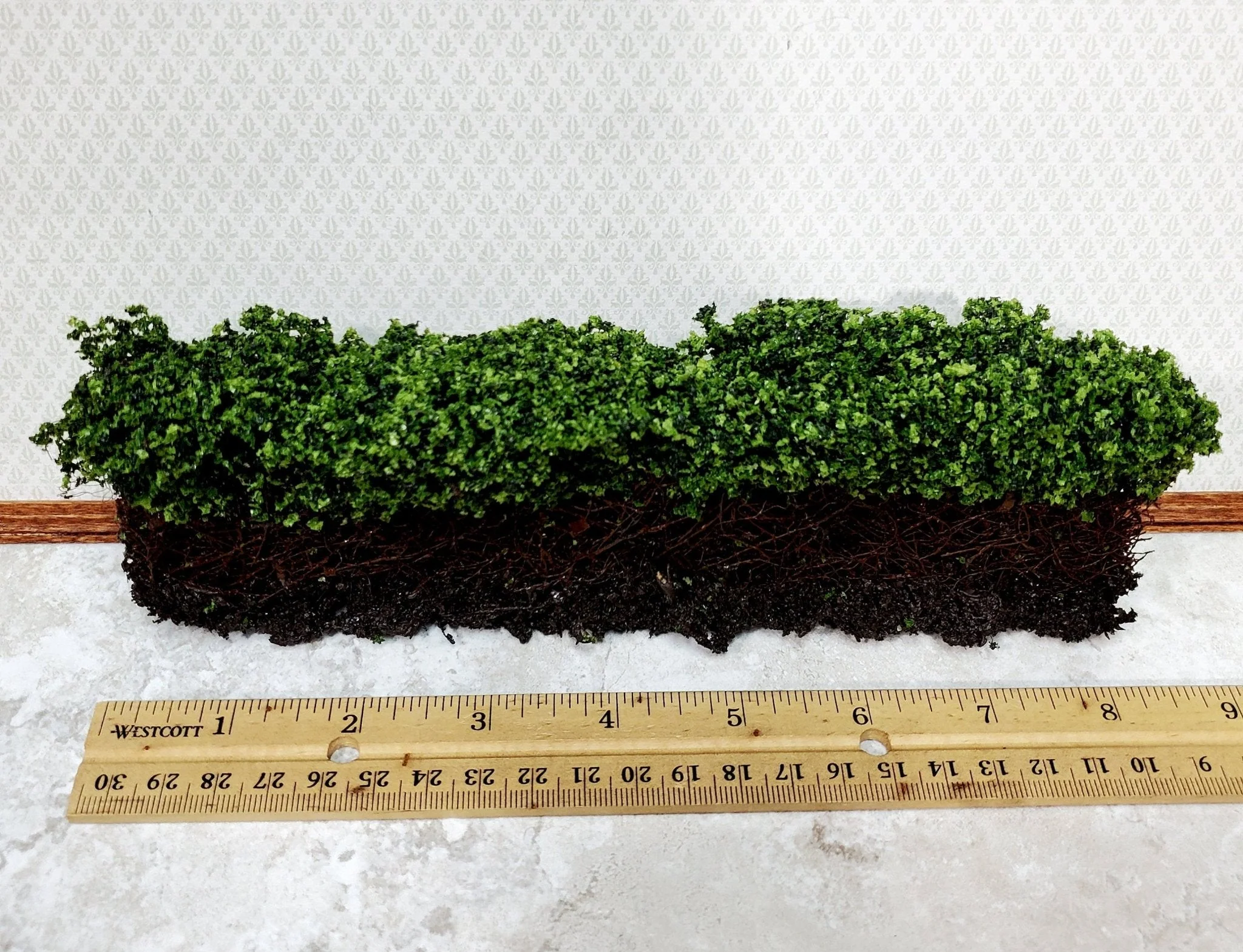 Dollhouse Hedge Tall Dark Green with Vine Stems Free Standing 1:12 Scale Miniature - Image 3