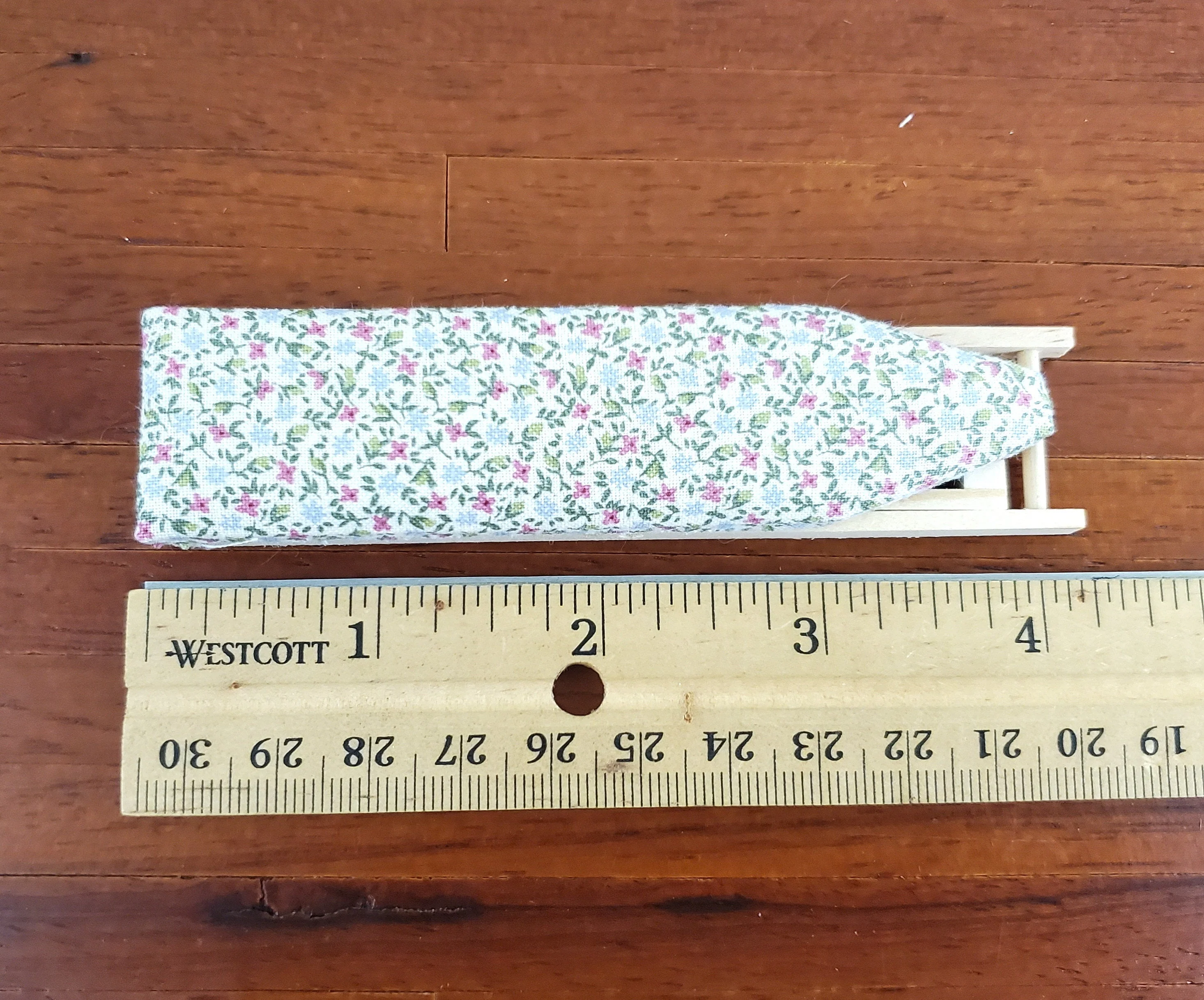 Dollhouse Ironing Board Folding with Small Print Floral Cover 1:12 Scale by Falcon - Image 3