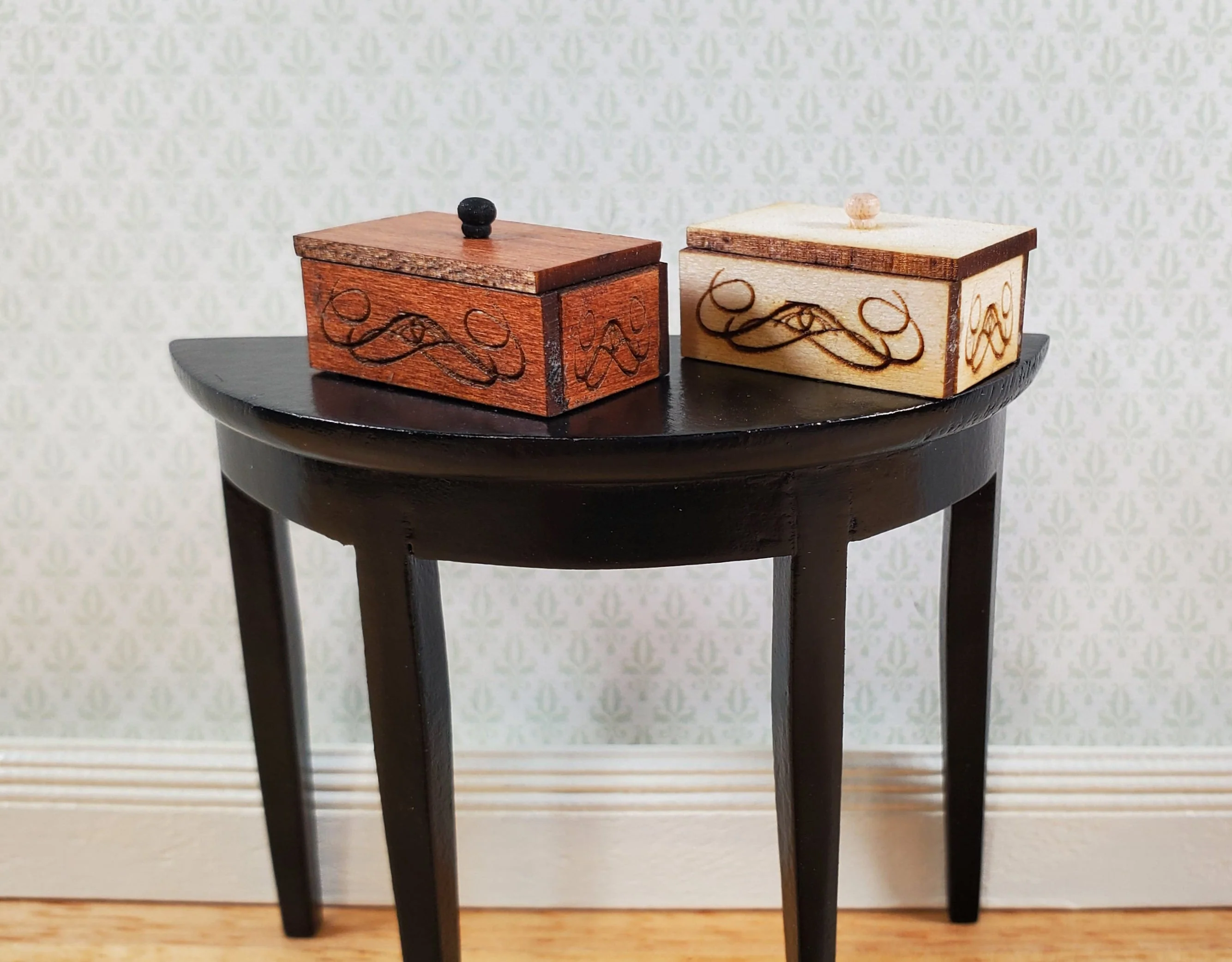 Dollhouse KIT Art Nouveau Box Small for Gloves Trinkets 1:12 Scale Miniature DIY - Image 5