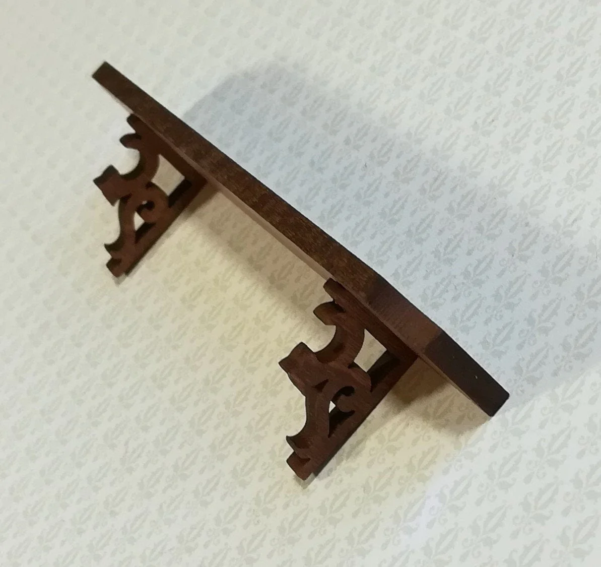 Dollhouse KIT Long Shelf 4" with Decorative Brackets 1:12 Scale Miniature DIY - Image 6