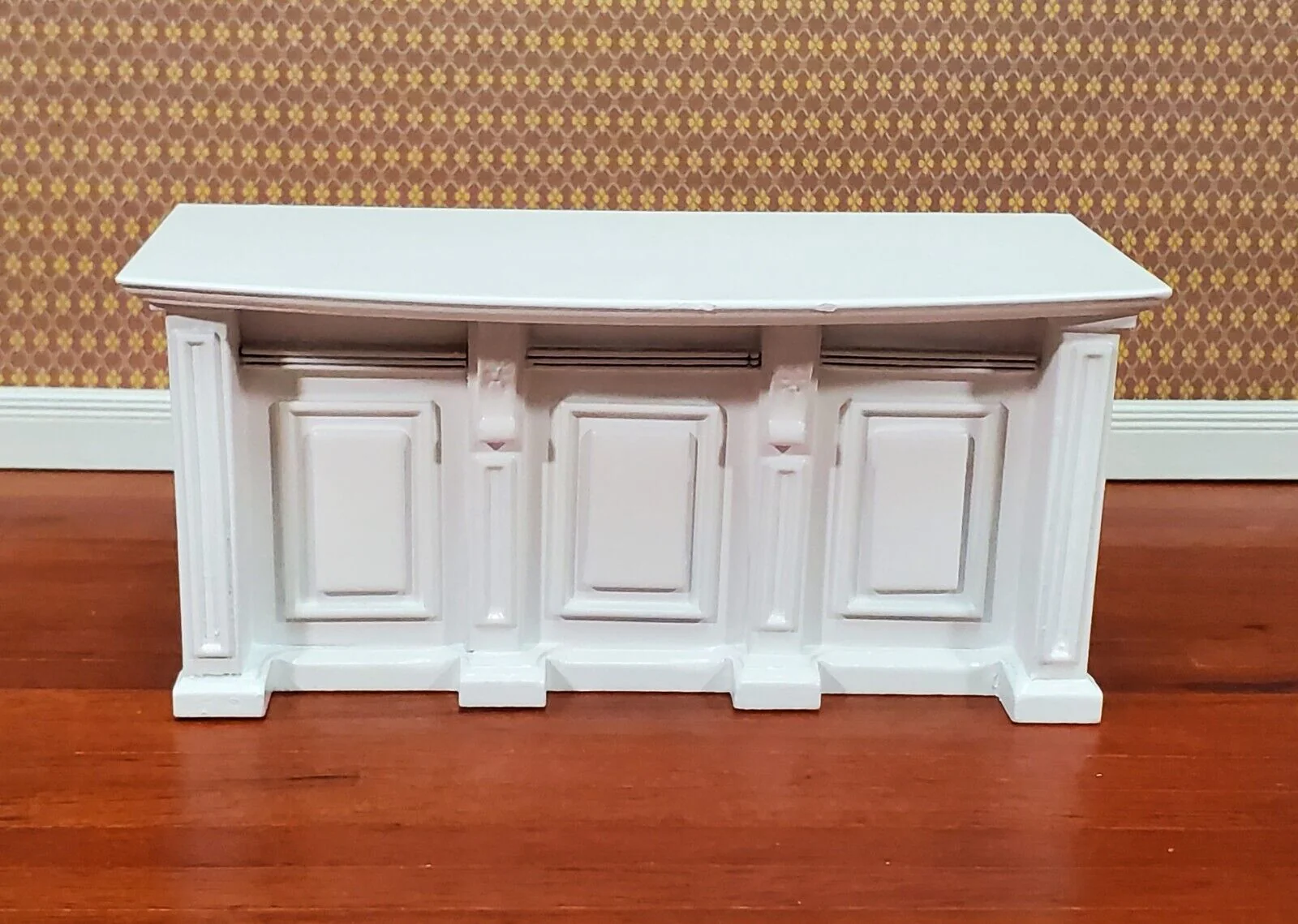 Dollhouse Kitchen Bar Island Large White 1:12 Scale Miniature Cupboard Wood Furniture - Image 3