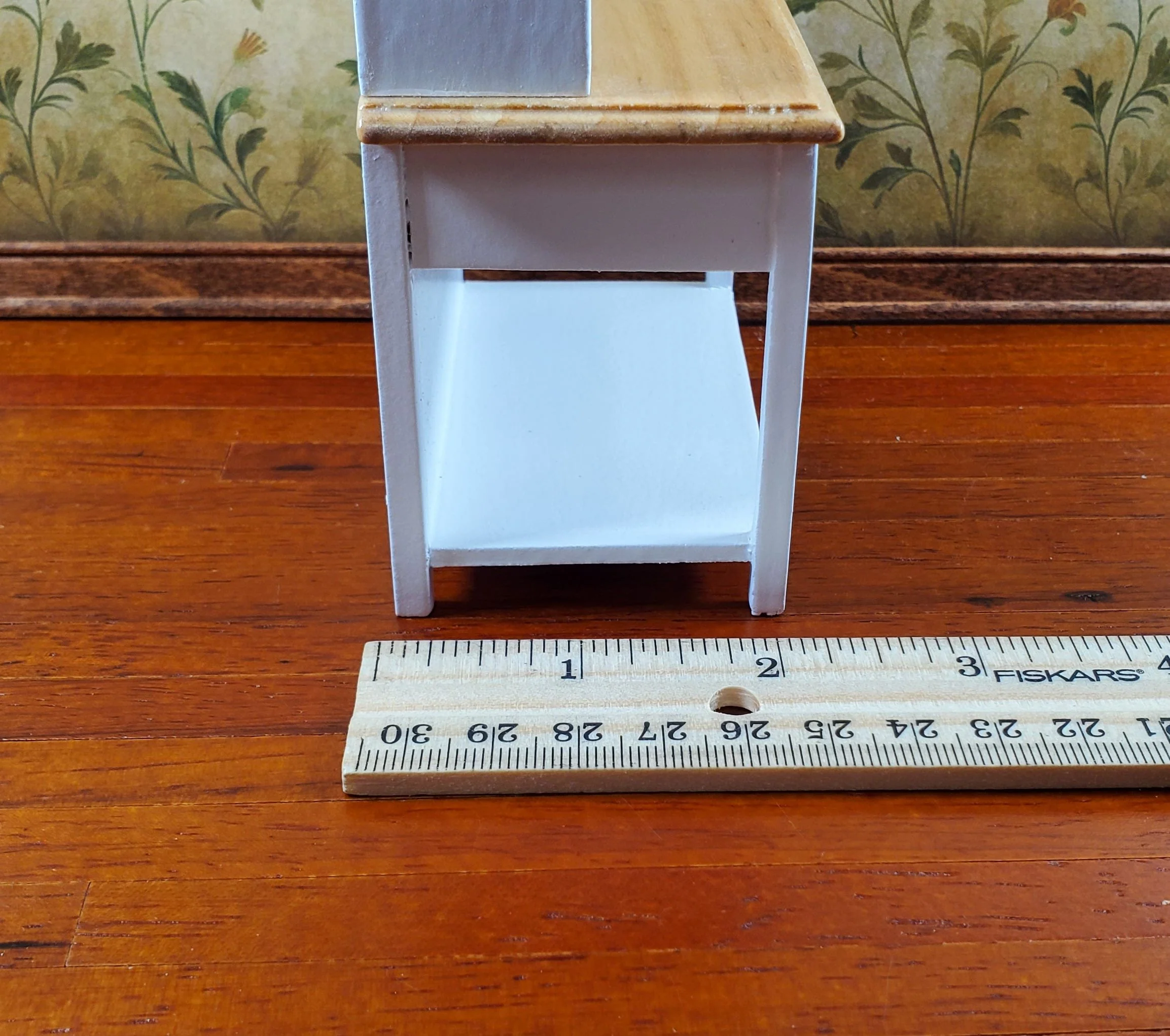 Dollhouse Kitchen Hutch Cabinet Cupboard White 1:12 Scale Miniature Furniture - Image 7