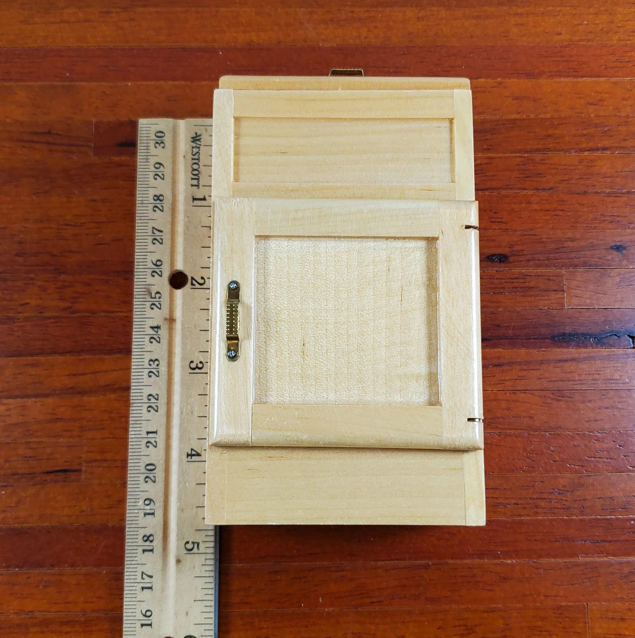 Dollhouse Kitchen Set Sink Fridge Table 1:12 Scale Furniture Light Oak Finish - Image 10