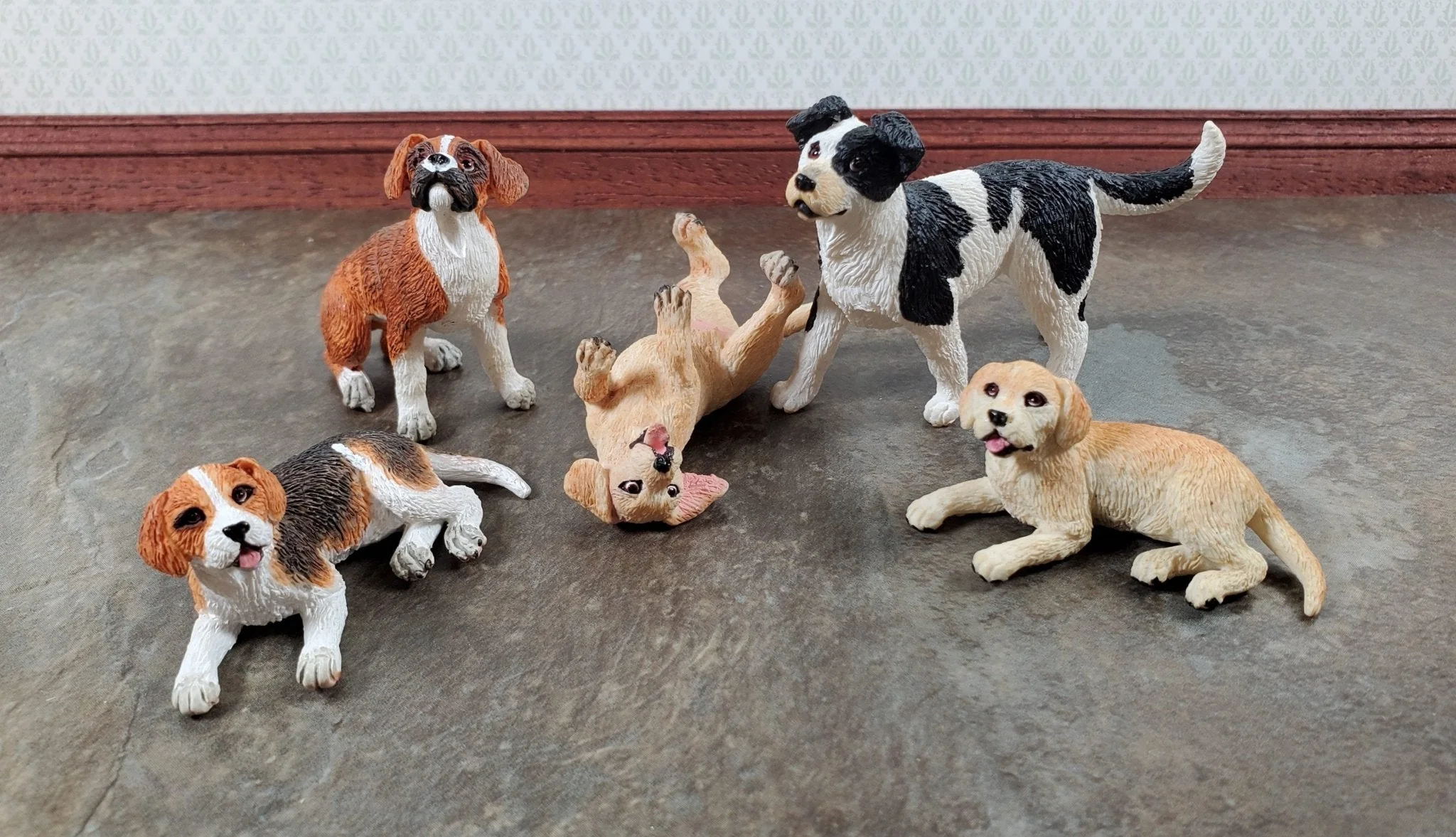 Dollhouse Labrodor Retriever Lab Puppy Dog Sitting 1:12 Scale Miniature Animal - Image 5