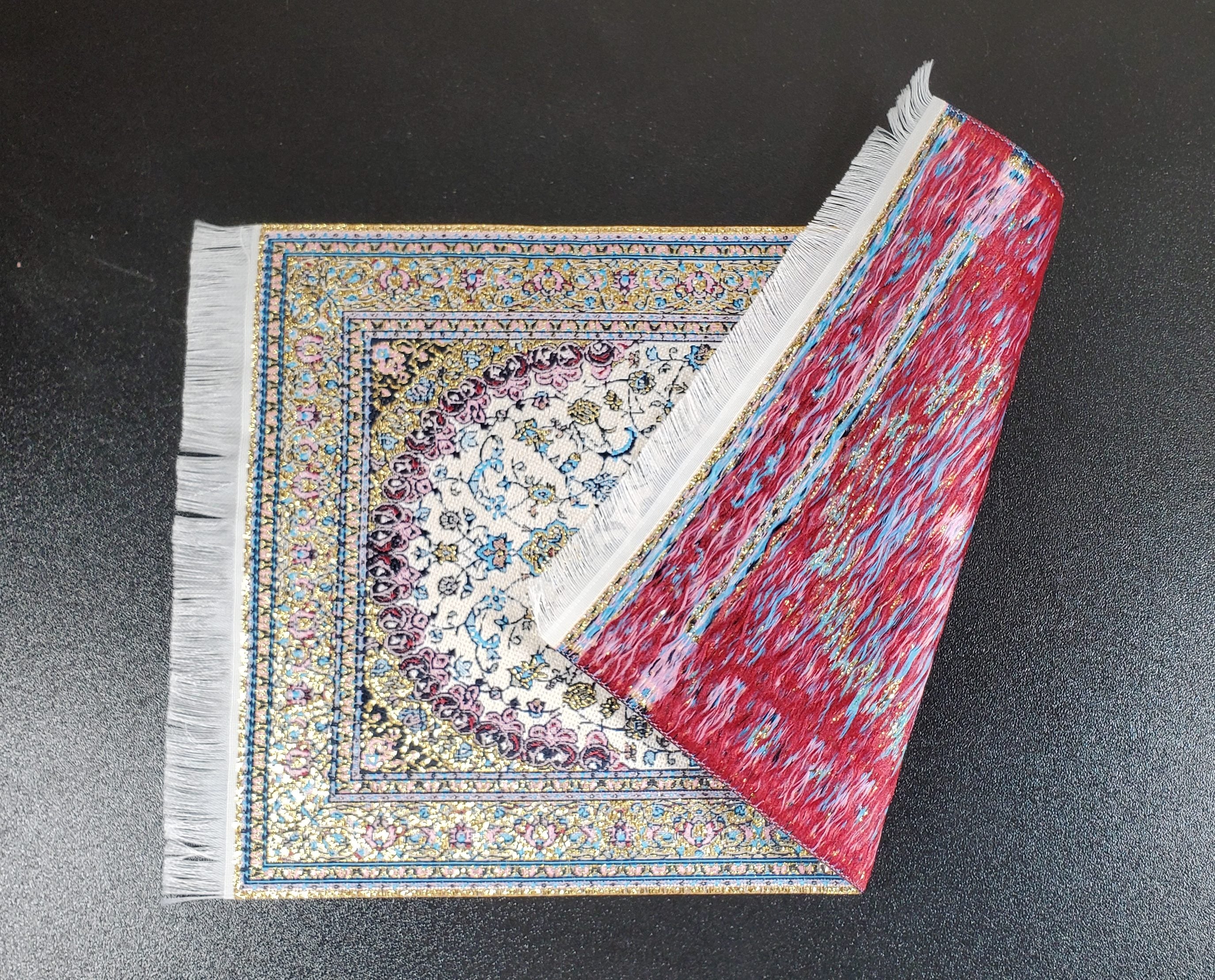 Dollhouse Large Rug Woven Fabric 9 3/4" x 5 7/8" 1:12 Scale Miniature Carpet - Image 2