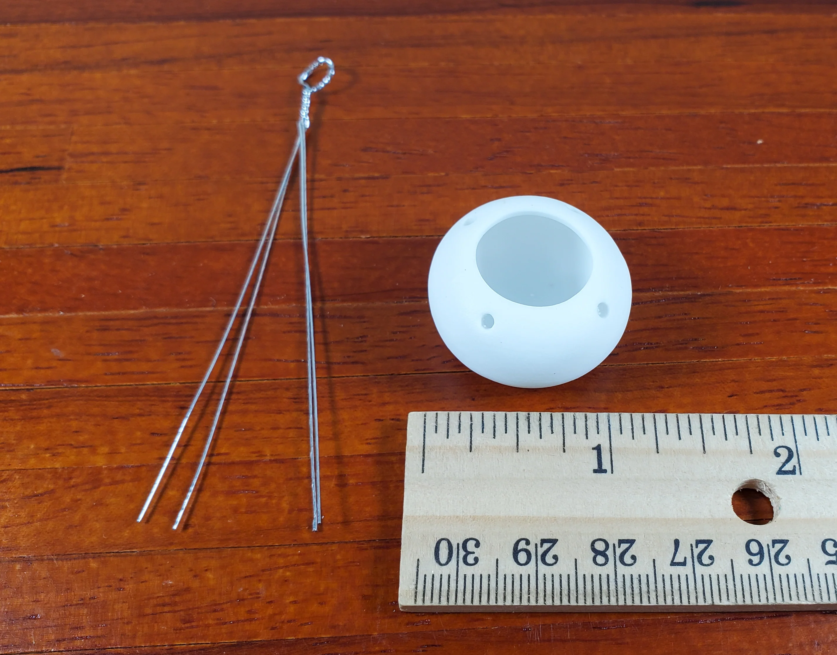Dollhouse Large White Round Hanging Terra Cotta Planter 1:12 Scale Miniature - Image 3