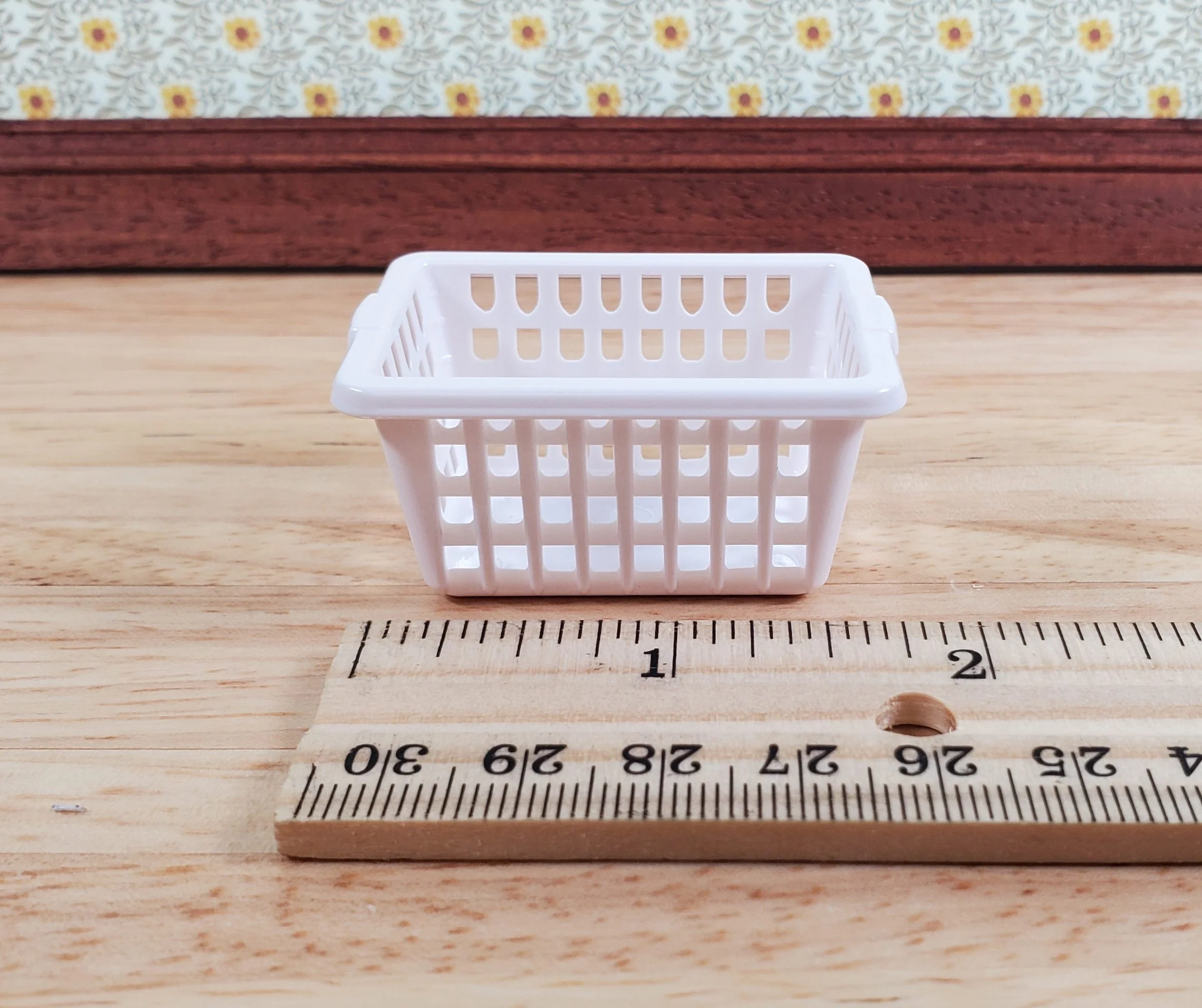 Dollhouse Laundry Basket White Modern Style 1:12 Scale Miniature - Image 4