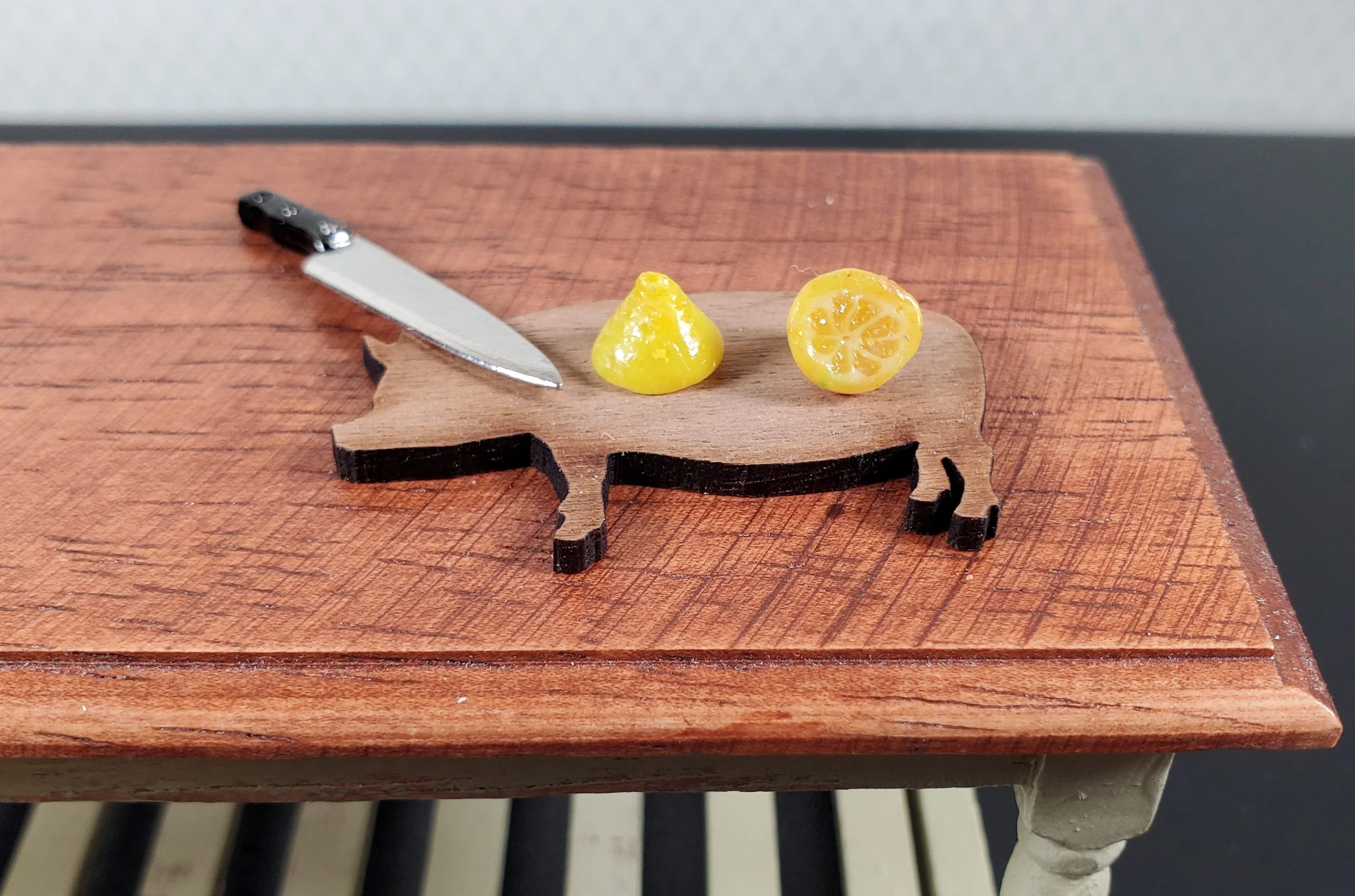 Dollhouse Lemon Halves 2 Pieces 1:12 Scale Miniature Food Handmade - Image 3