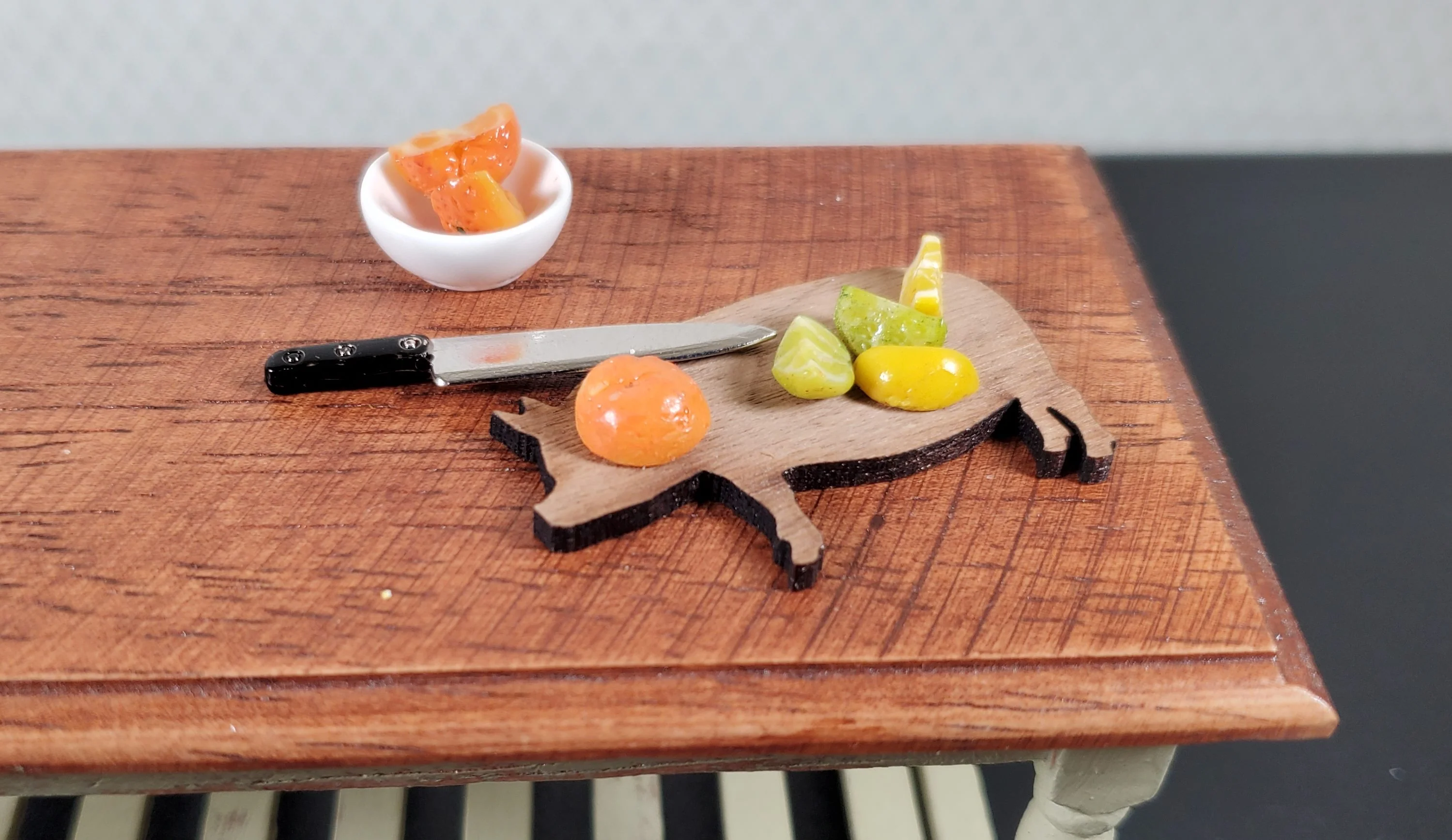 Dollhouse Lemon Wedges 2 Pieces 1:12 Scale Miniature Food Handmade - Image 2