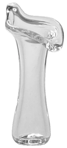 Dollhouse Lily Shaped Vase Clear Glass 1:12 Scale Miniature