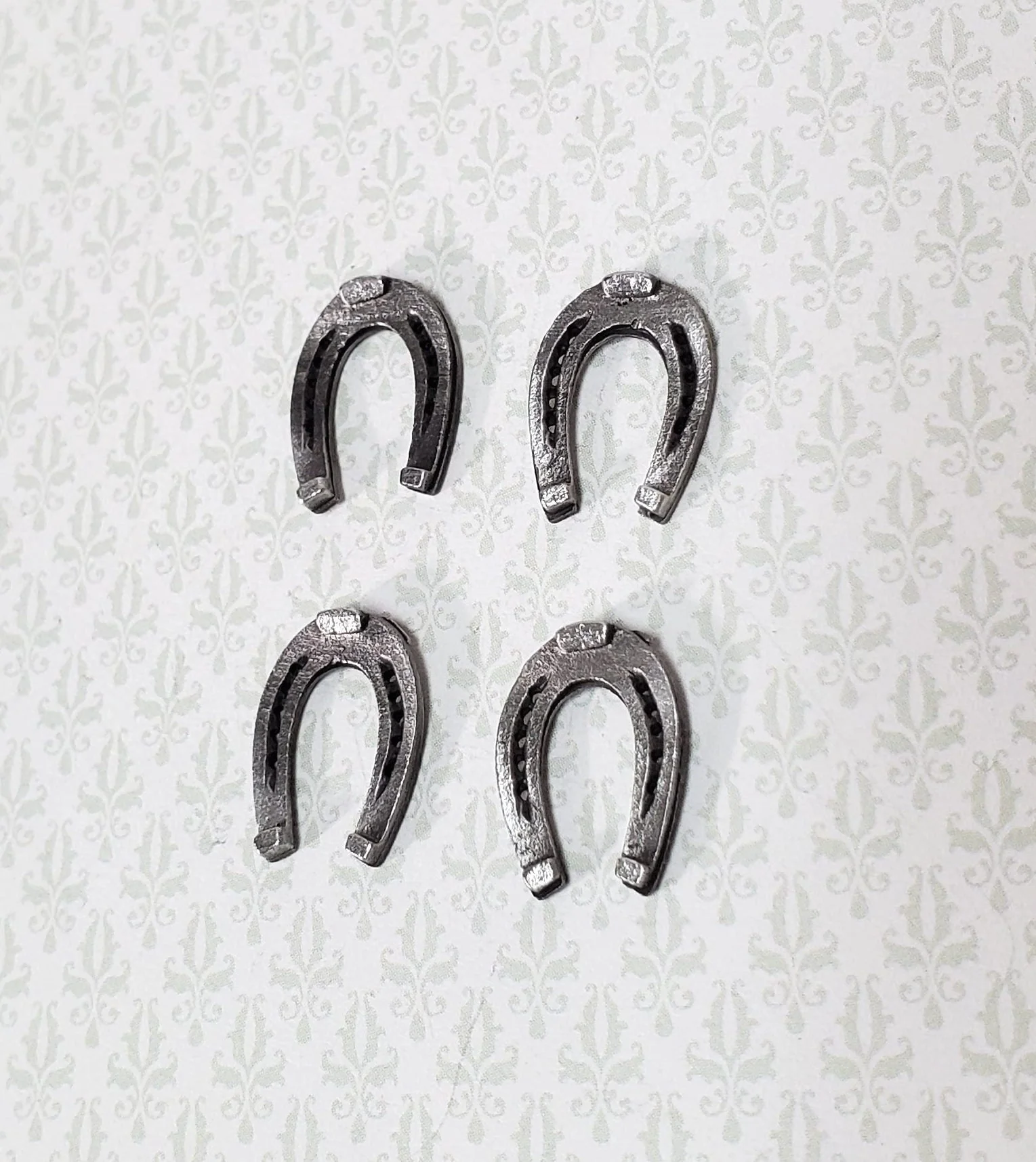 Dollhouse Lucky Horseshoes x4 Metal 1:12 Scale Miniatures by Sir Thomas Thumb - Image 3