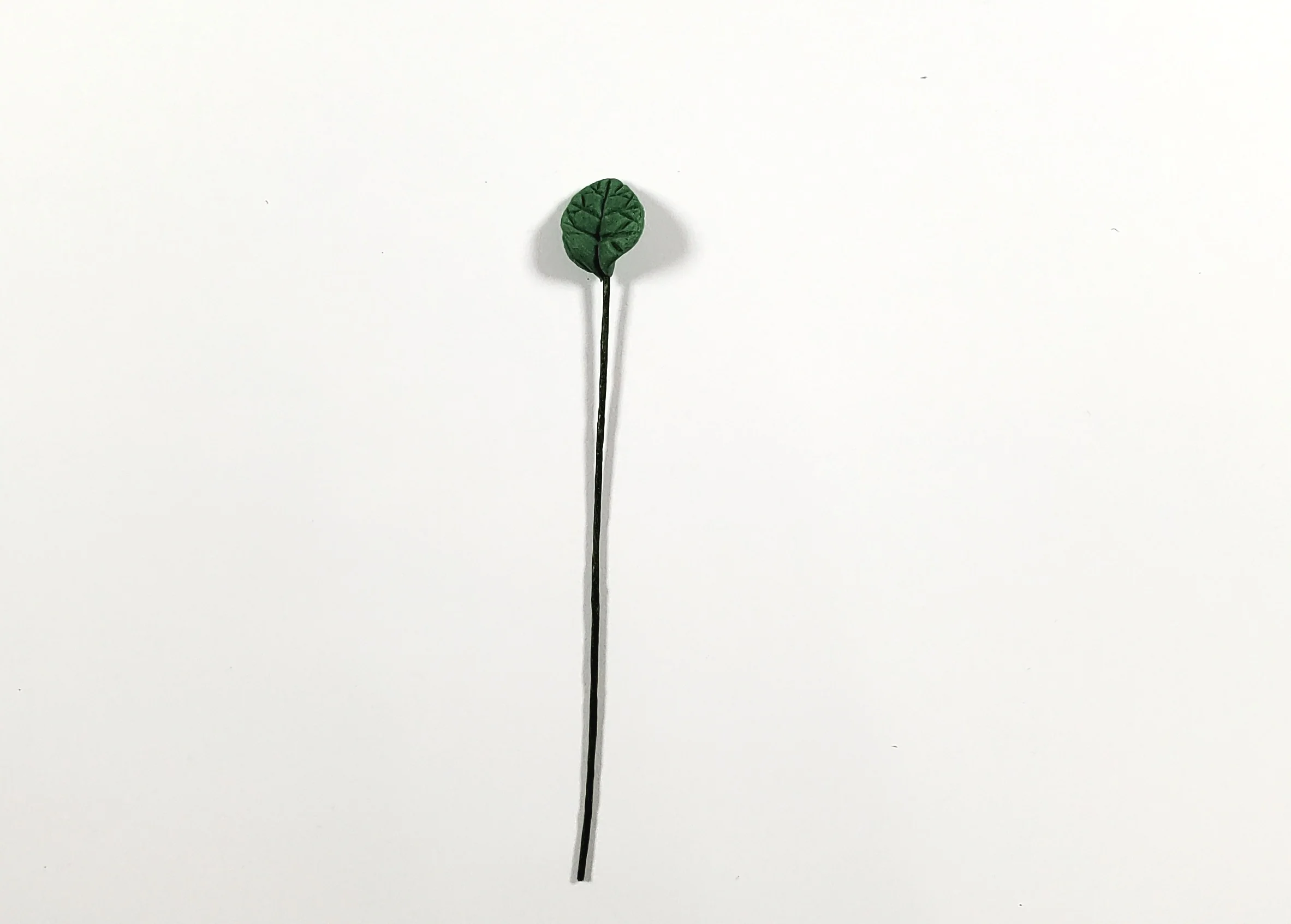 Dollhouse Medium Green Leaves Long Stem Set of 10 1:12 Scale Miniature - Image 2