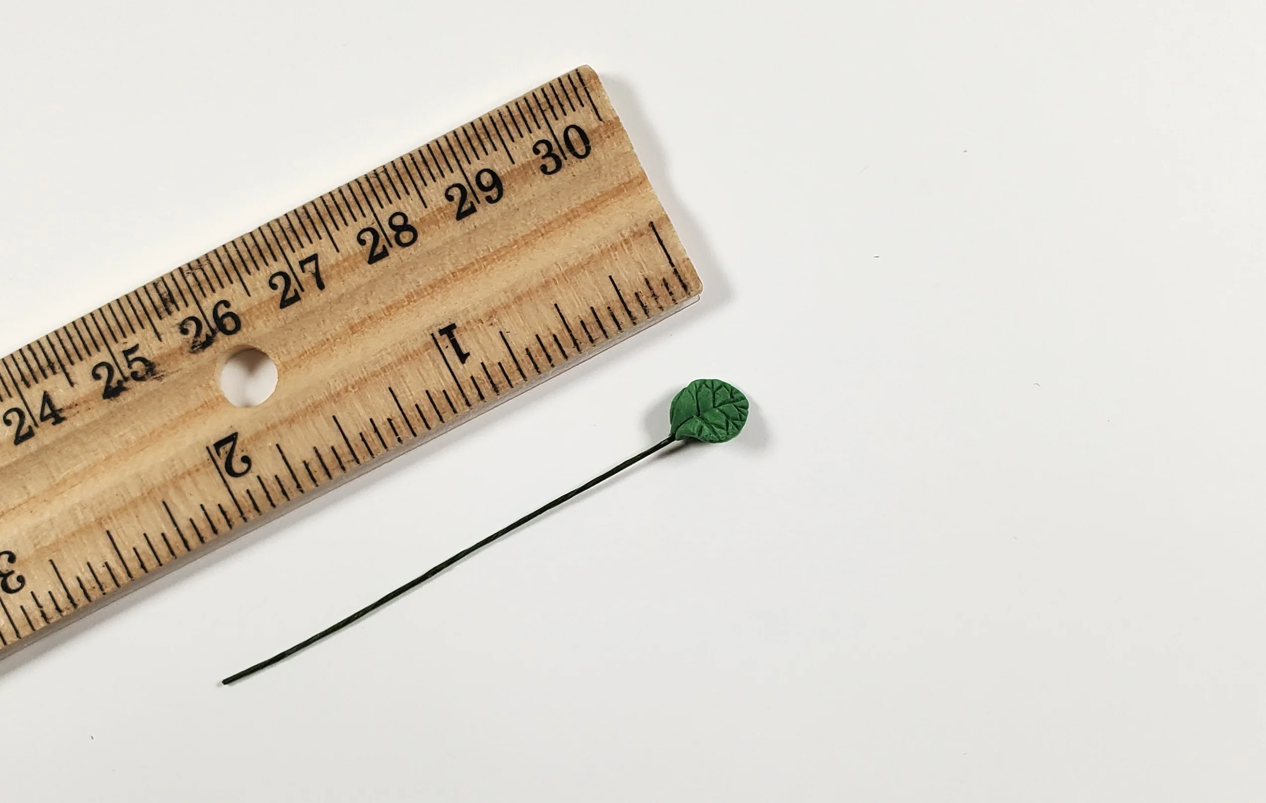 Dollhouse Medium Green Leaves Long Stem Set of 10 1:12 Scale Miniature - Image 3