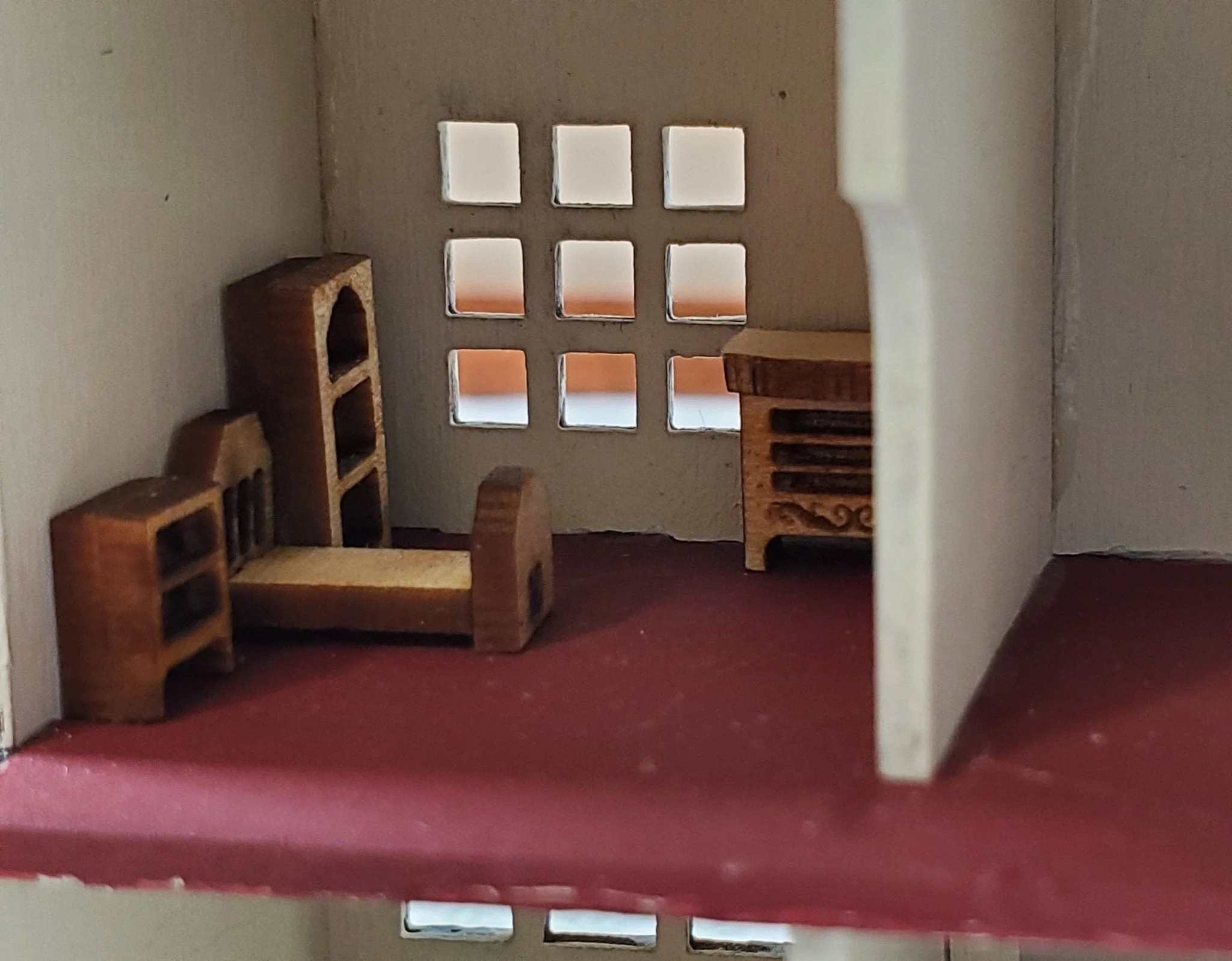 Dollhouse Tiny 1:144 Scale Bedroom Set KIT DIY Bed Dresser Miniature Furniture - Image 5