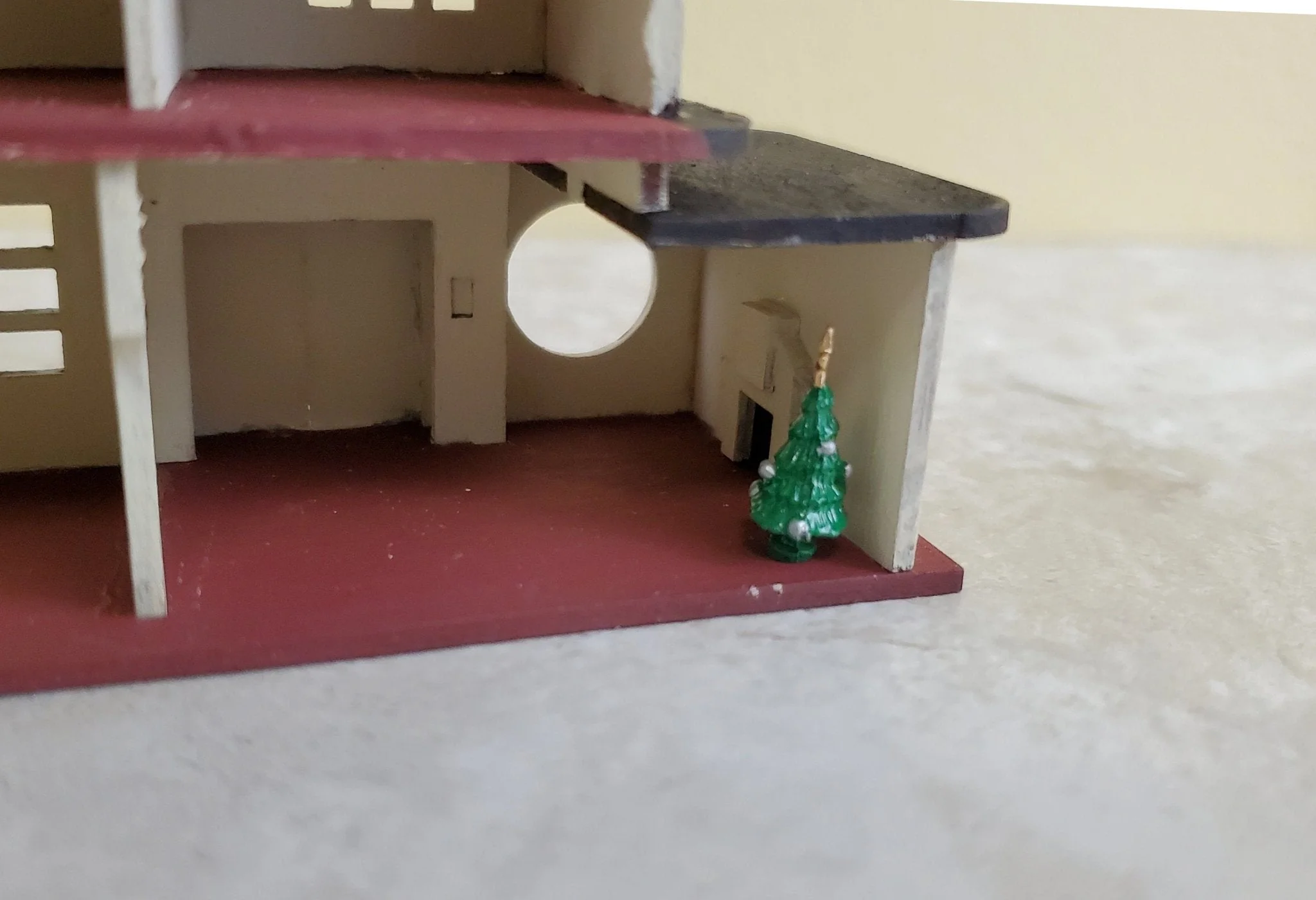 Dollhouse Miniature 1:144 Scale Christmas Tree with Star Metal Micro Minis - Image 3