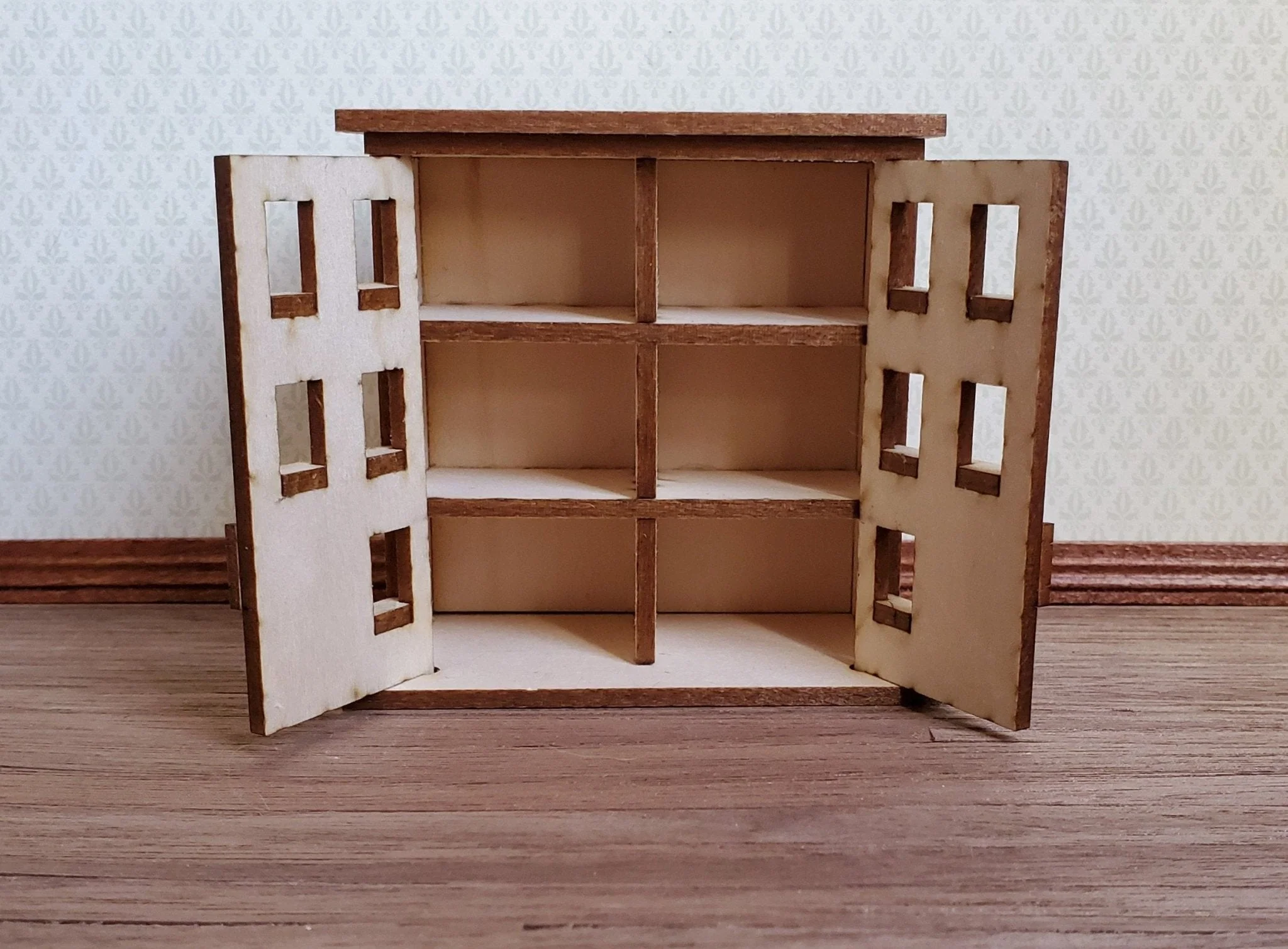 Dollhouse Miniature 1:144 Scale Kit House 3 Story Front Opening 6 Rooms - Image 6