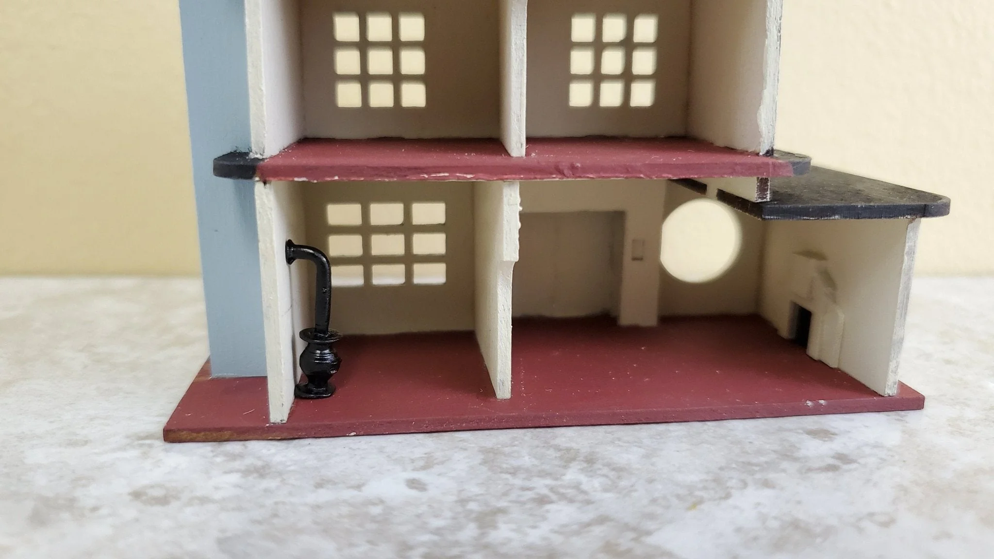 Dollhouse Miniature 1:144 Scale Wood Burning Pot Belly Stove Tiny - Image 4