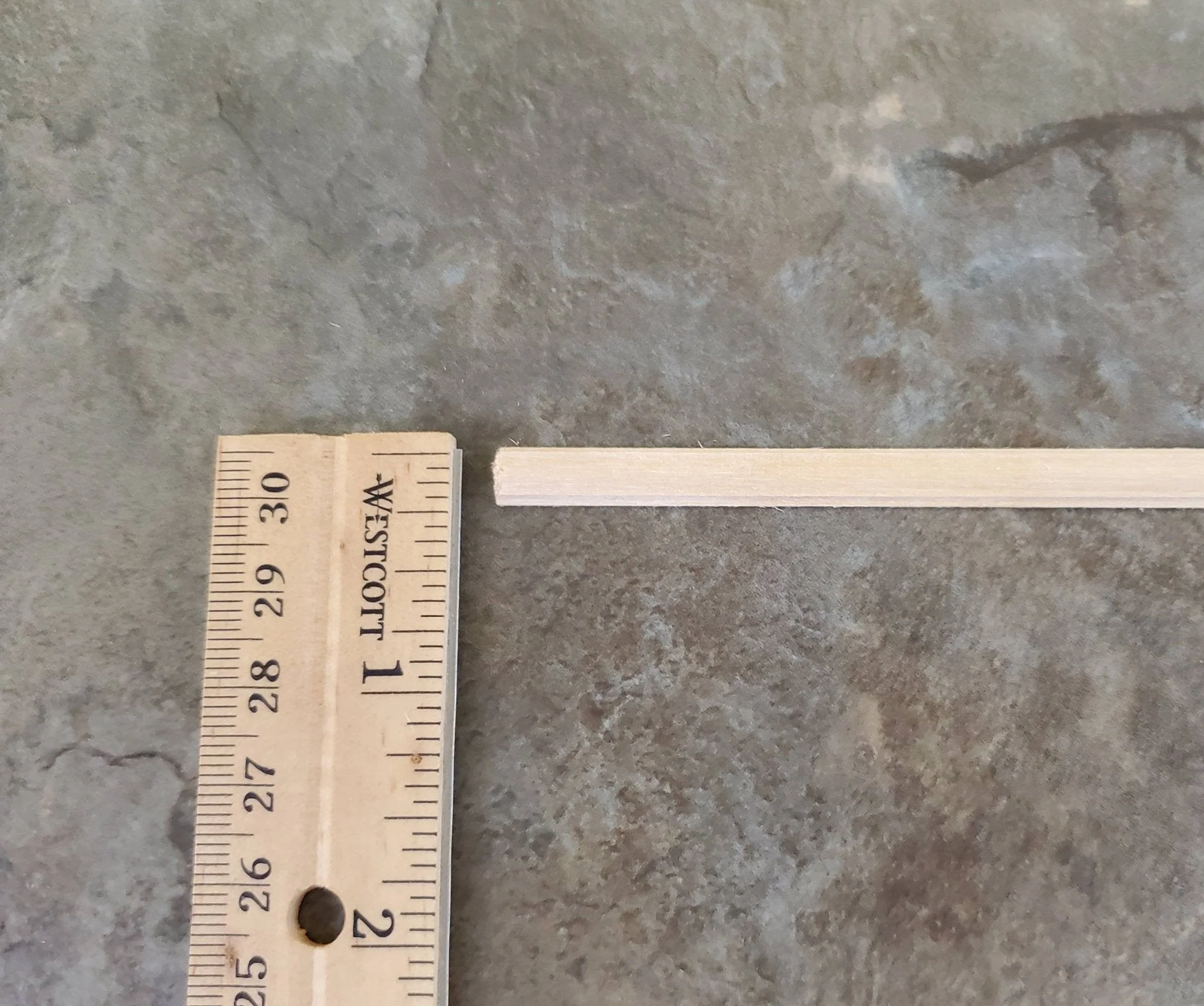 Dollhouse Miniature 6" Scrap Trim Chair Rail or Trim Molding 1/4" wide 12 Pieces 1:12 Scale Flat Back - Image 3