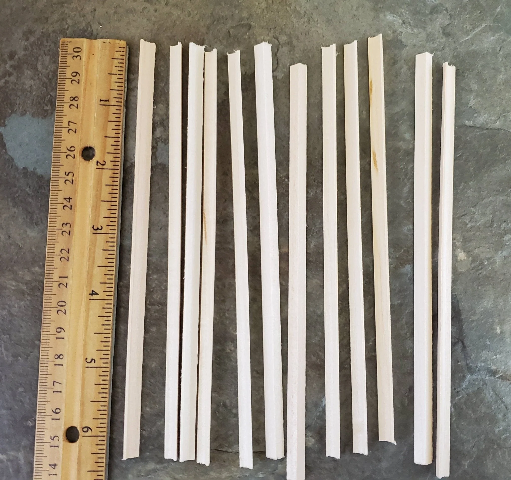 Dollhouse Miniature 6" Trim Scrap Cove Molding Wood Strips 1/4" 12 Pieces 1:12 Scale - Image 2