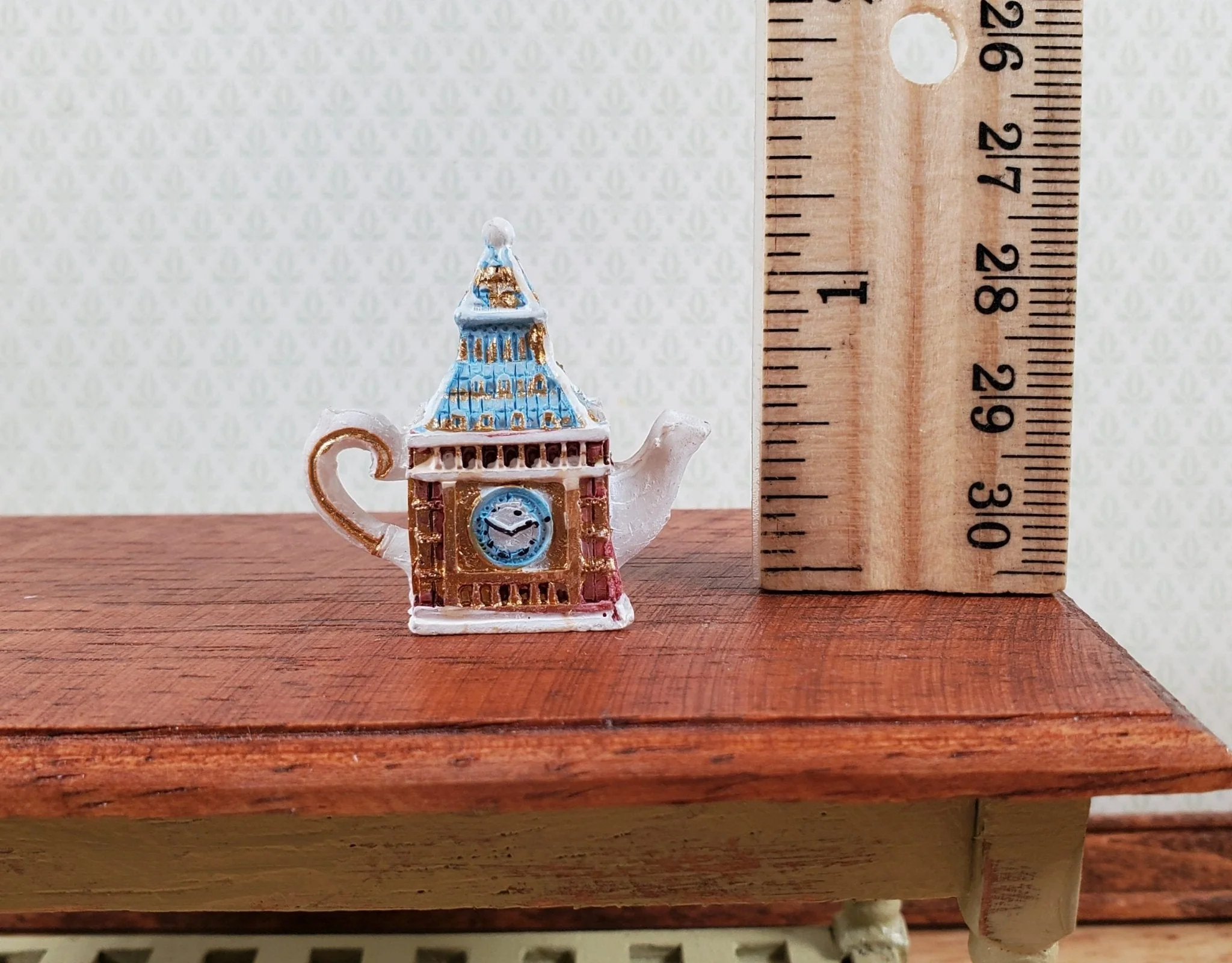 Dollhouse Miniature Big Ben Teapot Kettle 1:12 or 1/6 Scale Kitchen Cookware - Image 2