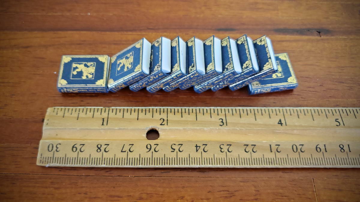 Dollhouse Book Set x10 Alexander Dumas 1:12 Scale (blank inside) Handmade Libary - Image 4