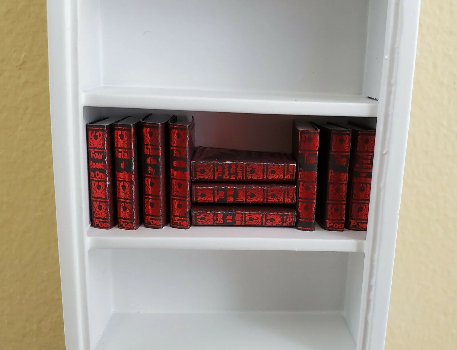Dollhouse Book Set of 10 Edgar Allan Poe 1:12 Scale Miniature (blank inside) Handmade - Image 3