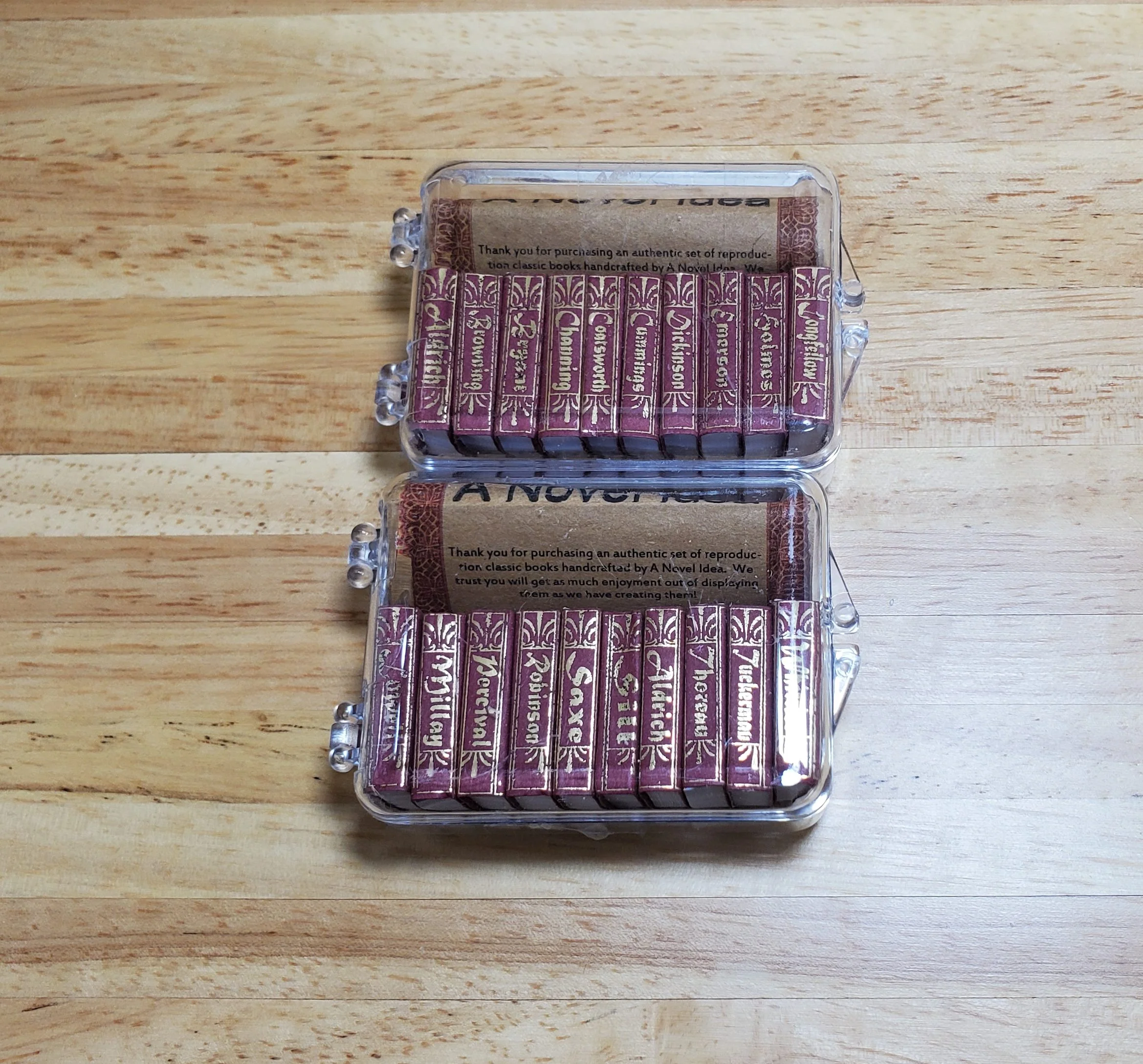 Dollhouse Miniature Book Set x20 Great Poets 1:12 Scale Books (blank inside) - Image 3
