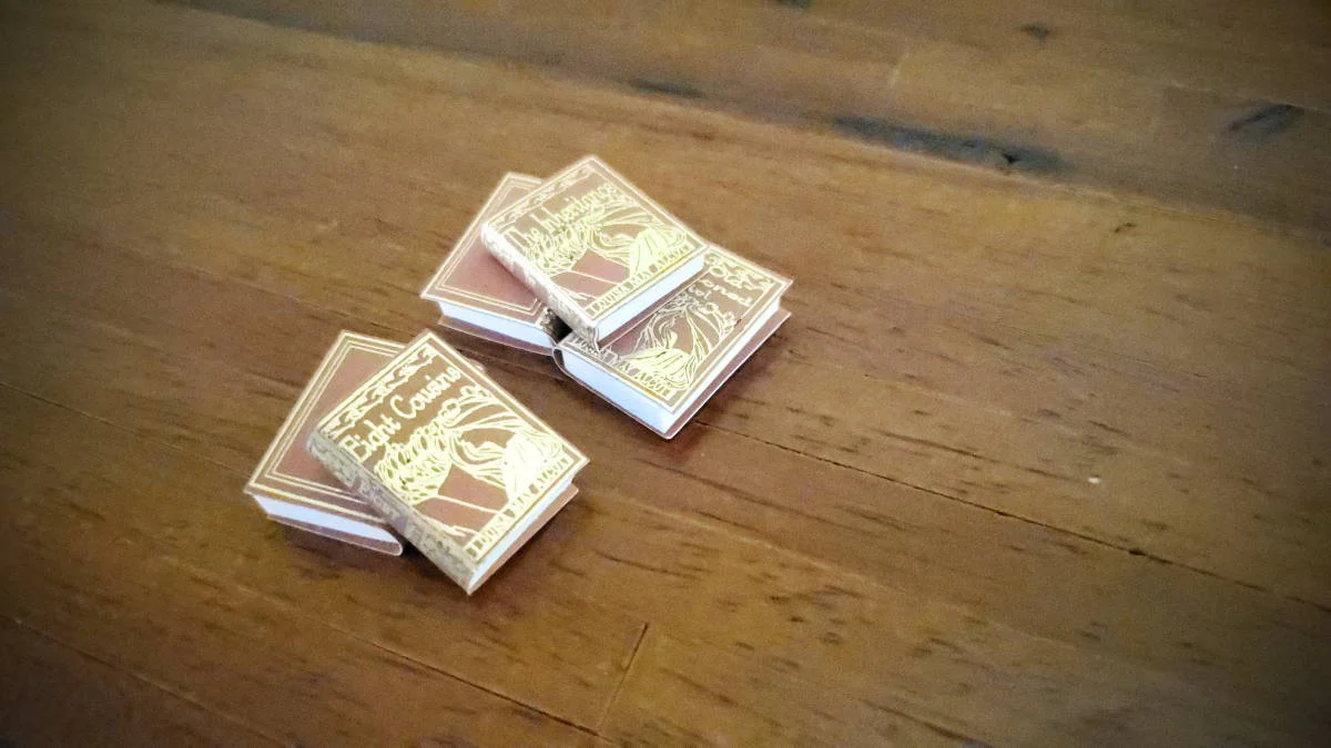 Dollhouse Miniature Book Set x5 Louisa May Alcott 1:12 Scale (blank inside) - Image 2