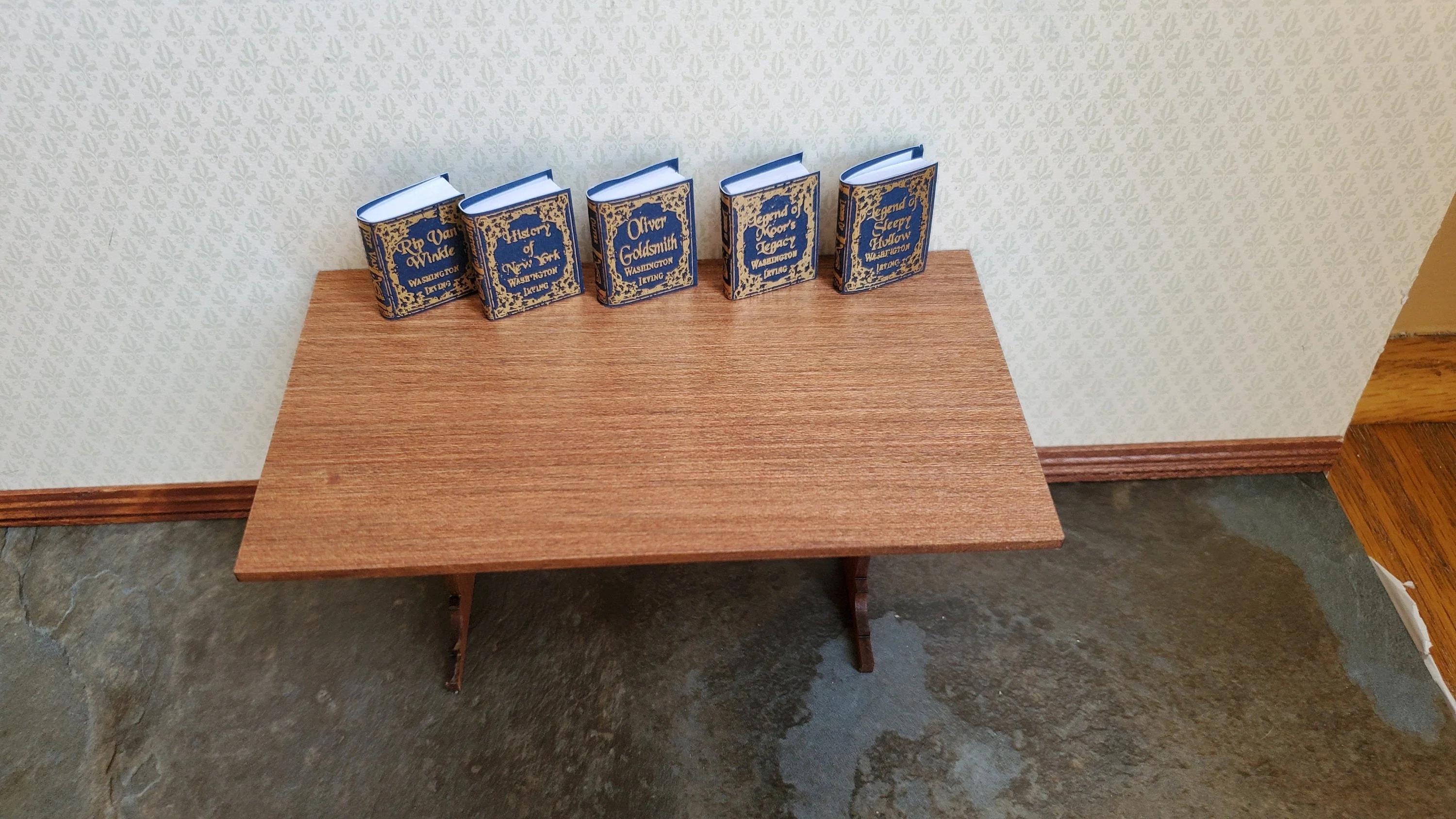 Dollhouse Miniature Book Set x5 Washington Irving 1:12 Scale (blank inside) - Image 5