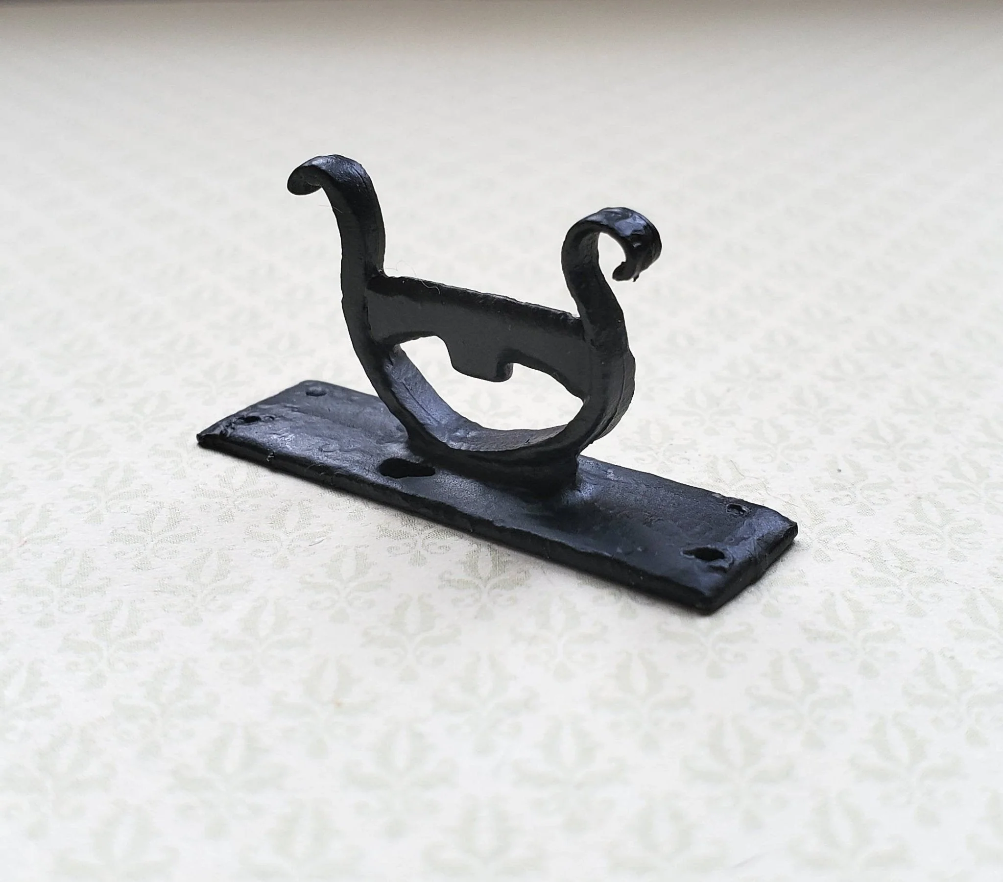Dollhouse Miniature Boot Scraper Large Black Metal Primitive Style 1:12 Scale Accessory - Image 2