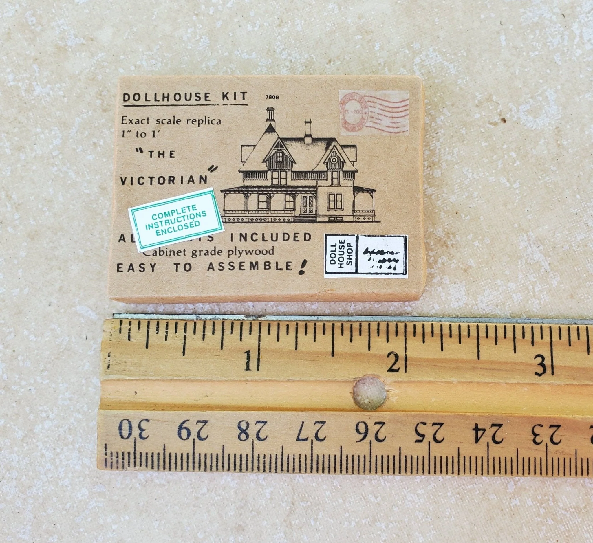 Dollhouse Miniature Box Kit (faux) Paper Wrapped Box "The Victorian" 1:12 Scale Wood - Image 4