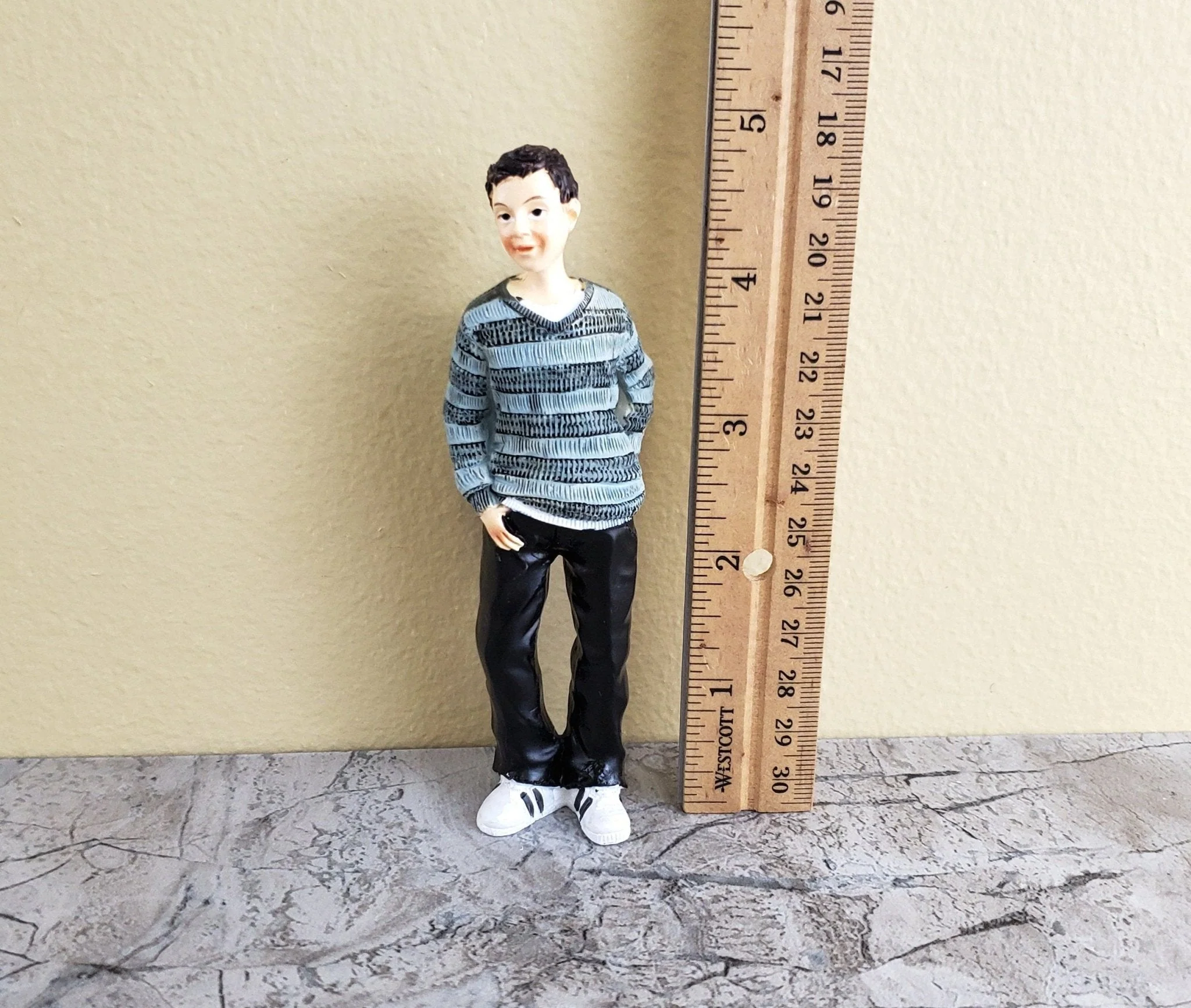 Dollhouse Miniature Boy Son Teenager Brother Modern Standing 1:12 Scale - Image 4
